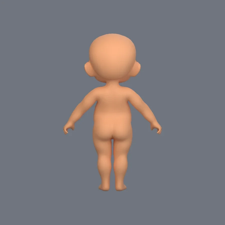 Basemesh Child 4, 3D model preview 4