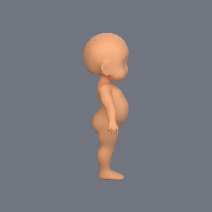 Basemesh Child 4, 3D model preview 5