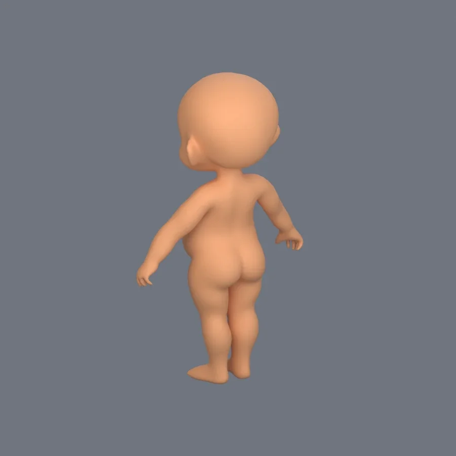 Basemesh Child 4, 3D model preview 6