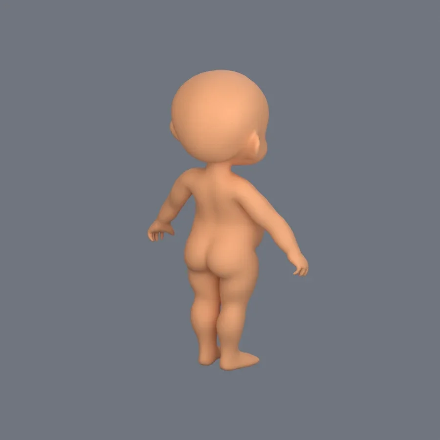 Basemesh Child 4, 3D model preview 7