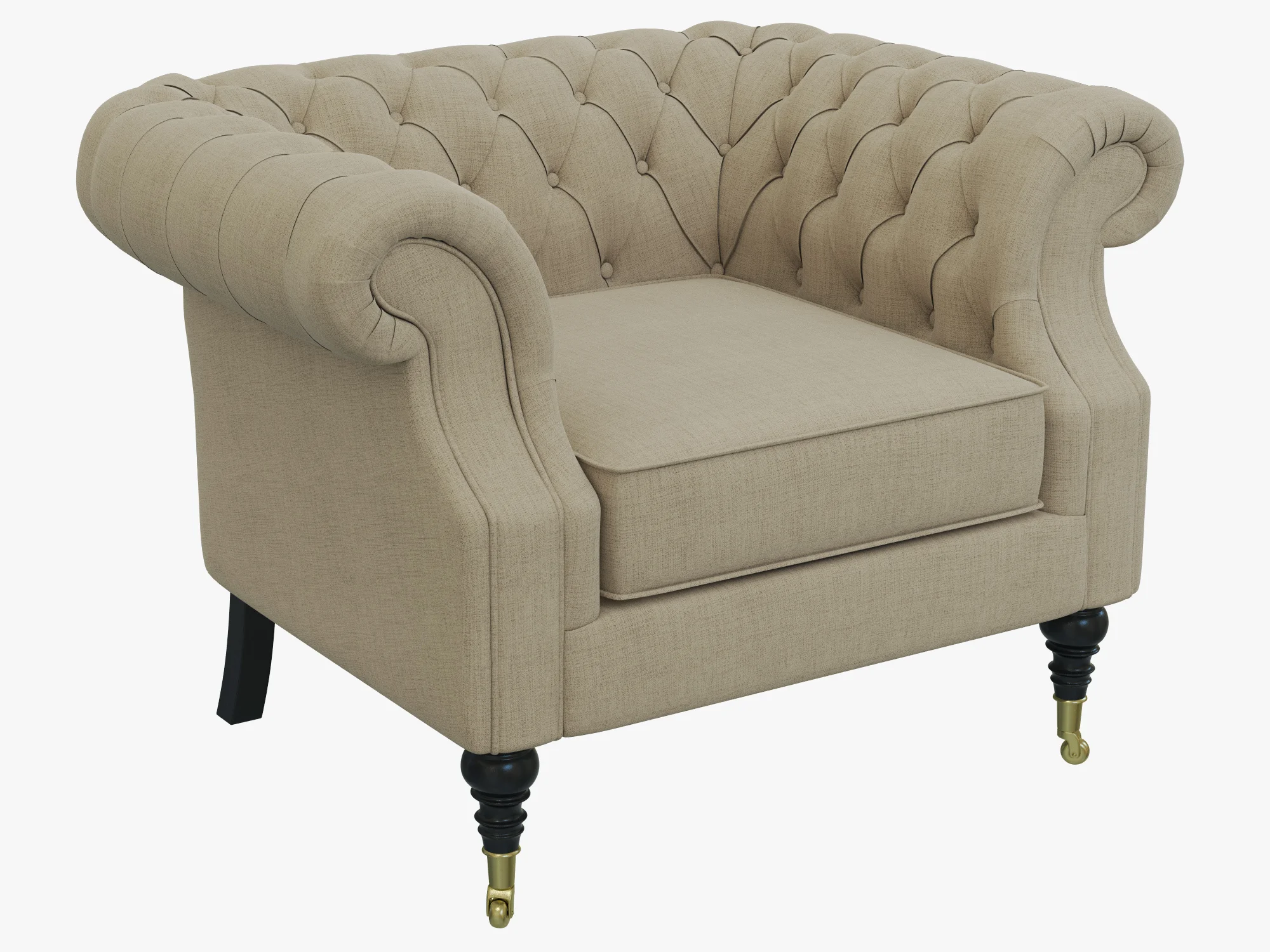 Dantone Home Zhiverni Armchair — 3D model preview 1