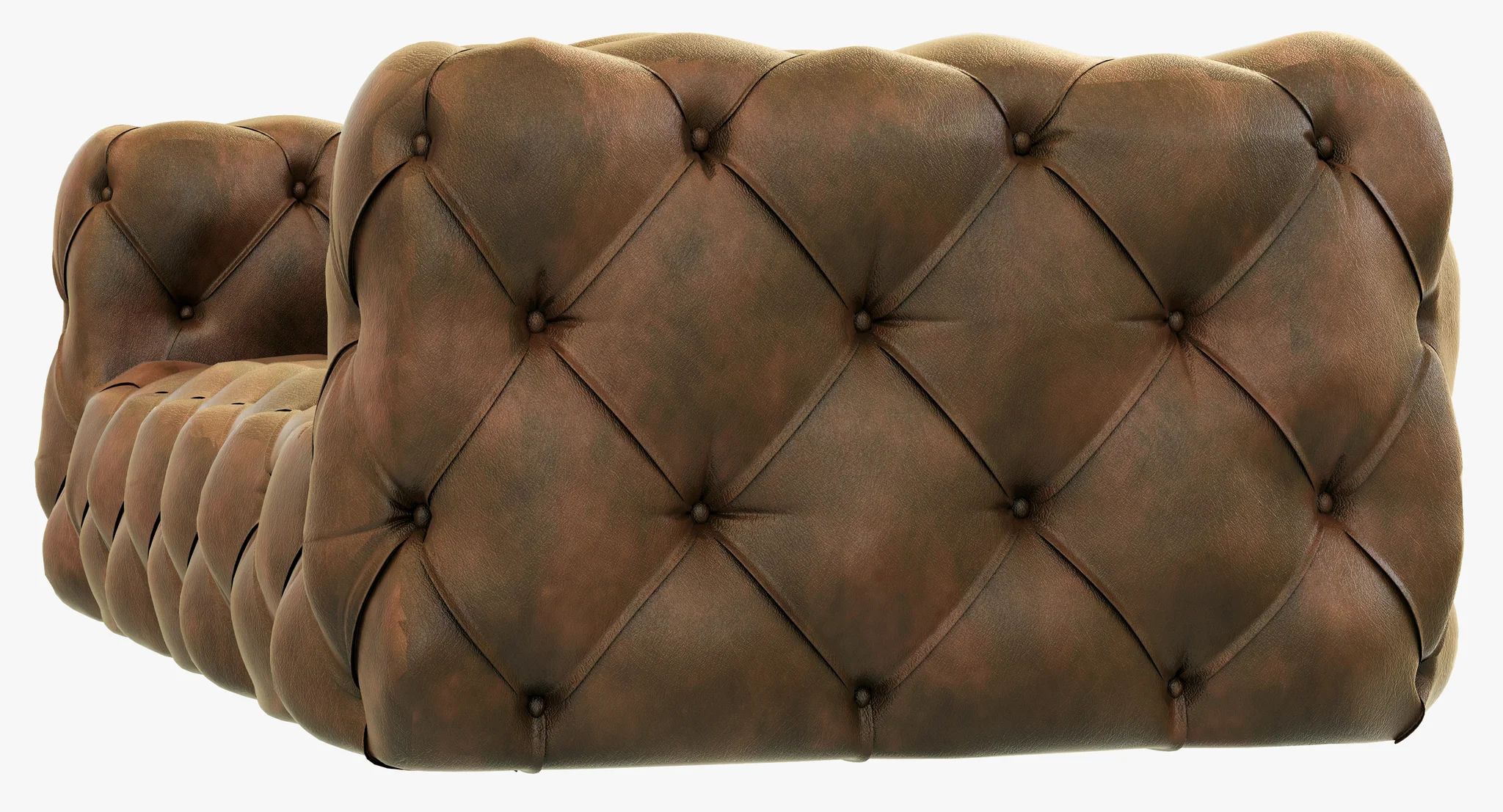 Restoration Hardware Soho Tufted Leather Sofa — 3D model preview 7