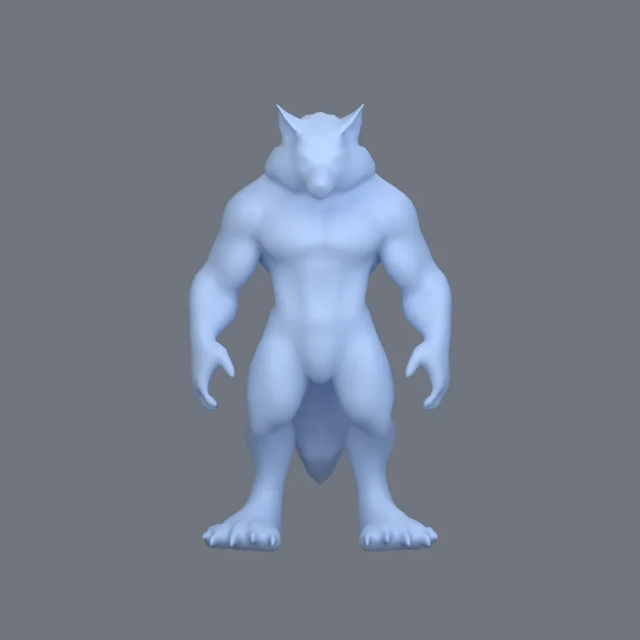 Furry Character Male 03, 3D model preview 1