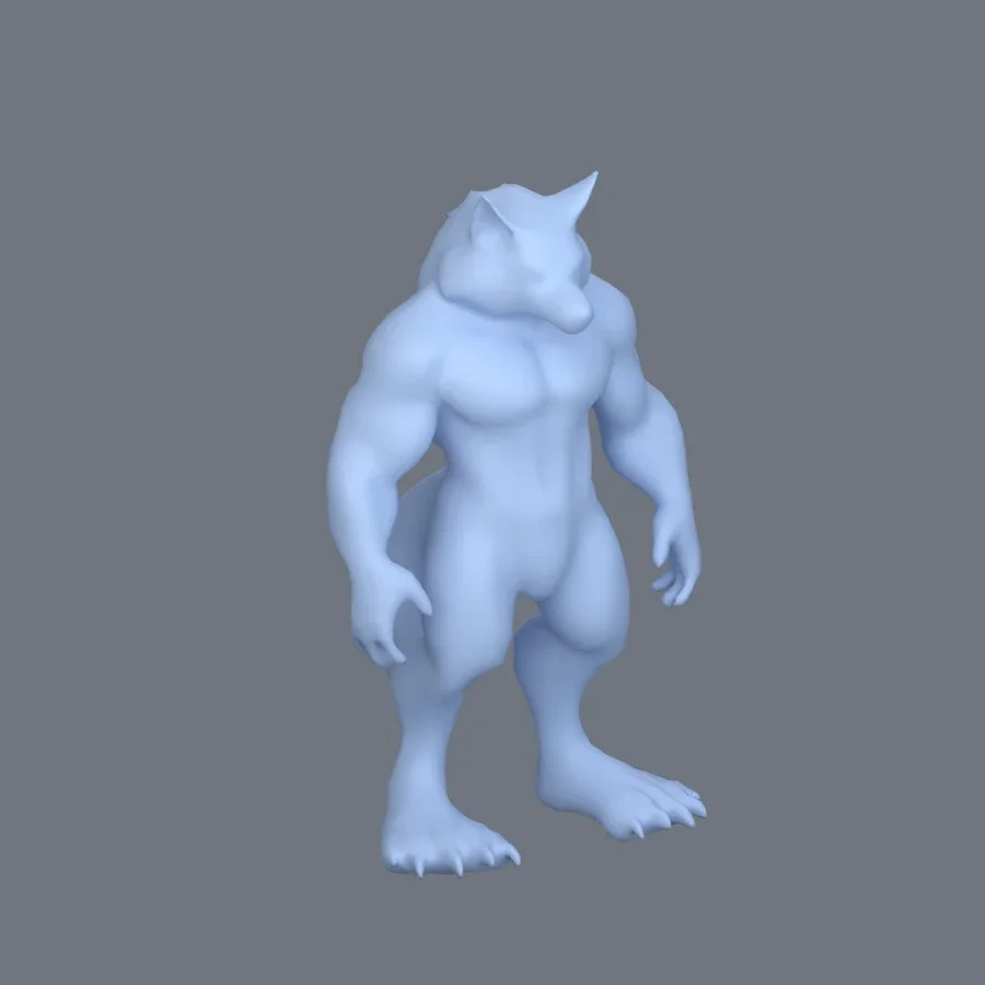 Furry Character Male 03, 3D model preview 2
