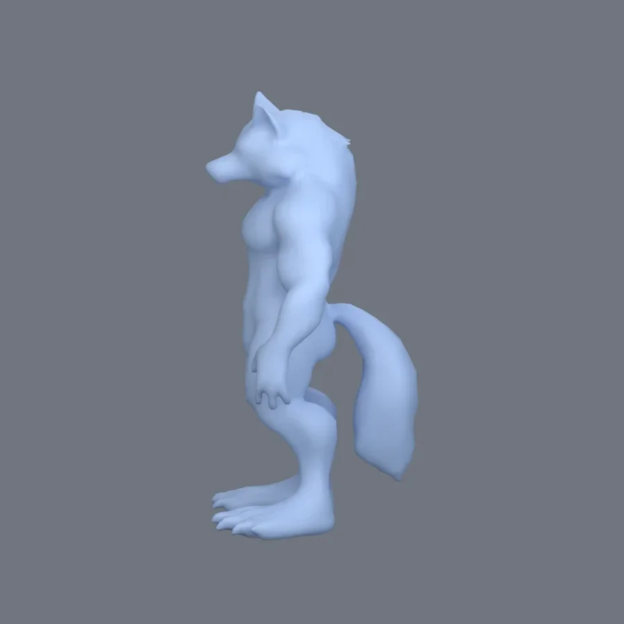 Furry Character Male 03, 3D model preview 3