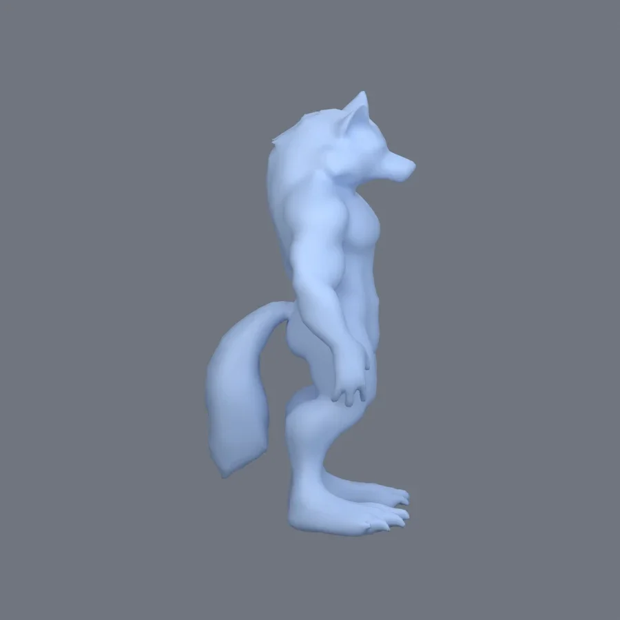 Furry Character Male 03, 3D model preview 5