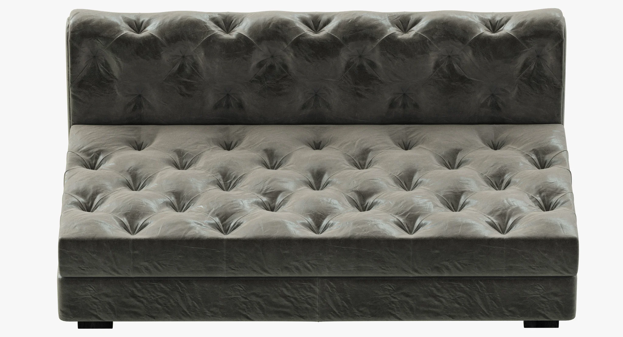 RH Modern Modena Chesterfield Leather Armless Sofa — 3D model preview 6