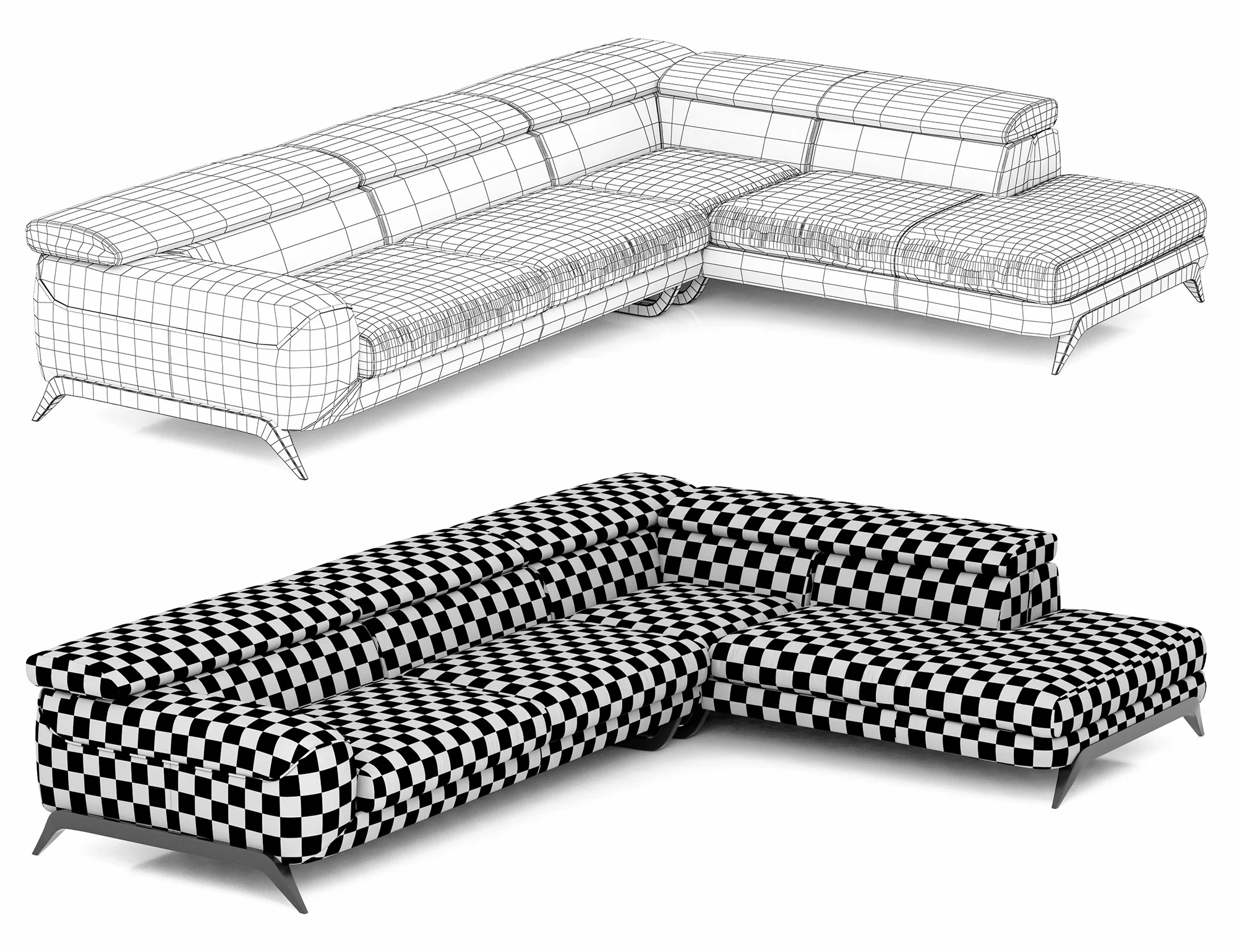 Roche Bobois CINEPHILE CORNER COMPOSITION — 3D model preview 10
