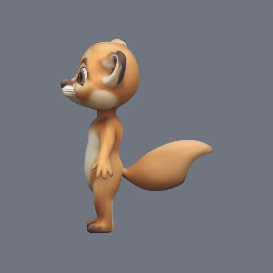 Anthro Cougar Rigged, 3D model preview 3