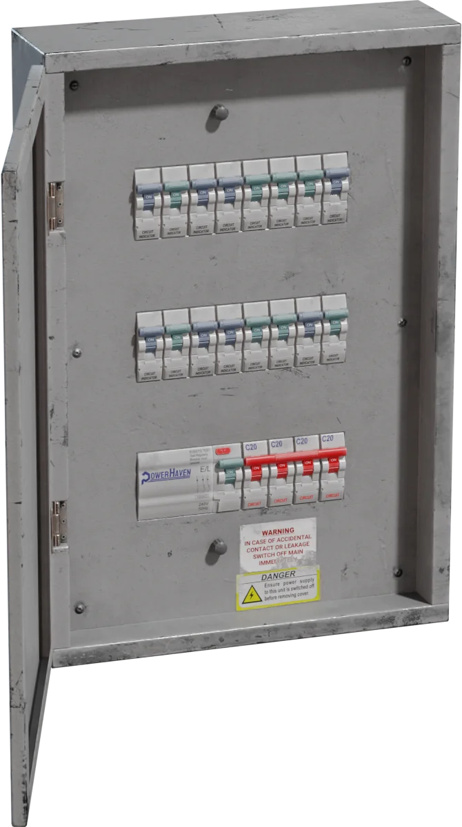 Industrial Electrical Panel Box with Circuit Breakers