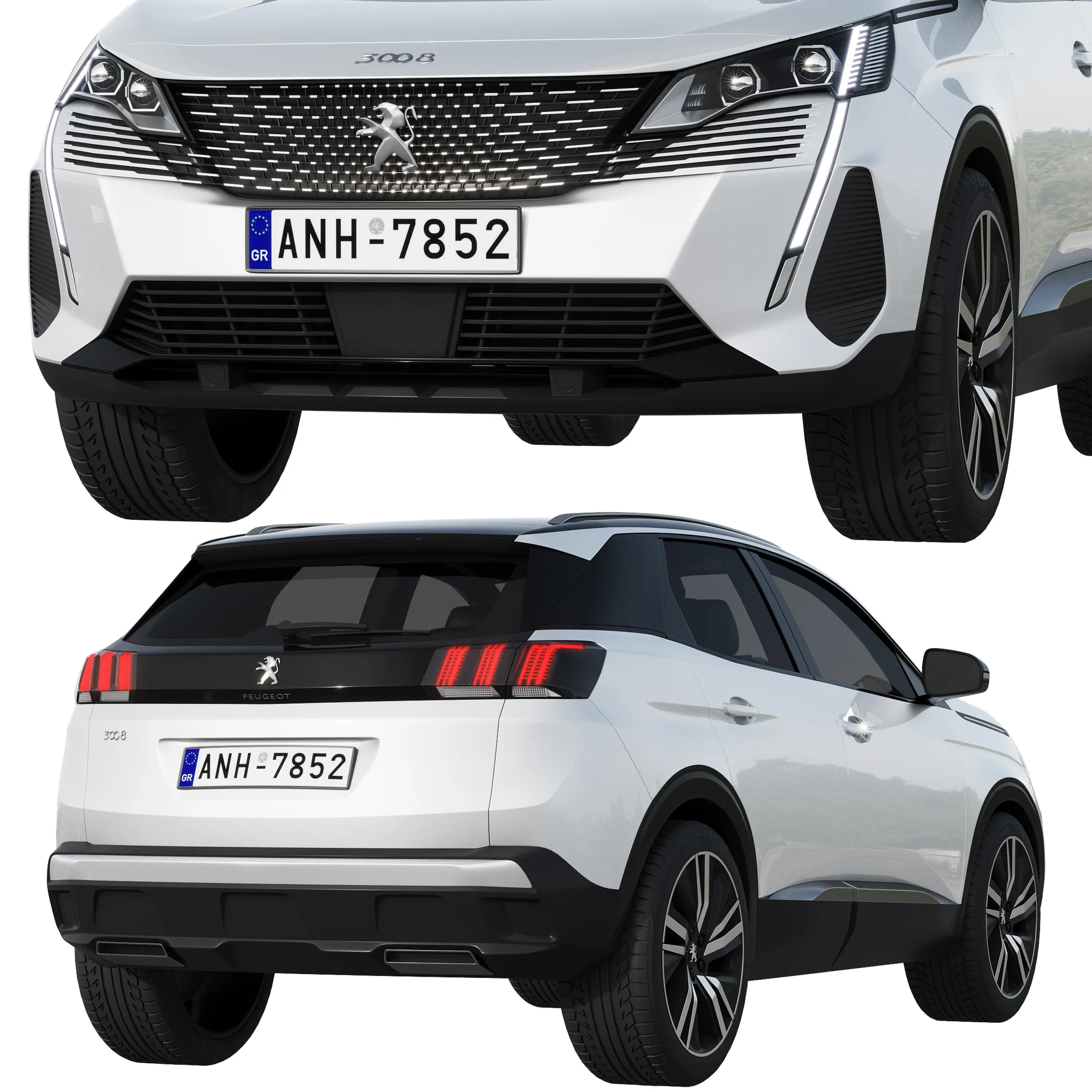 Peugeot 3008, 3D model preview 3