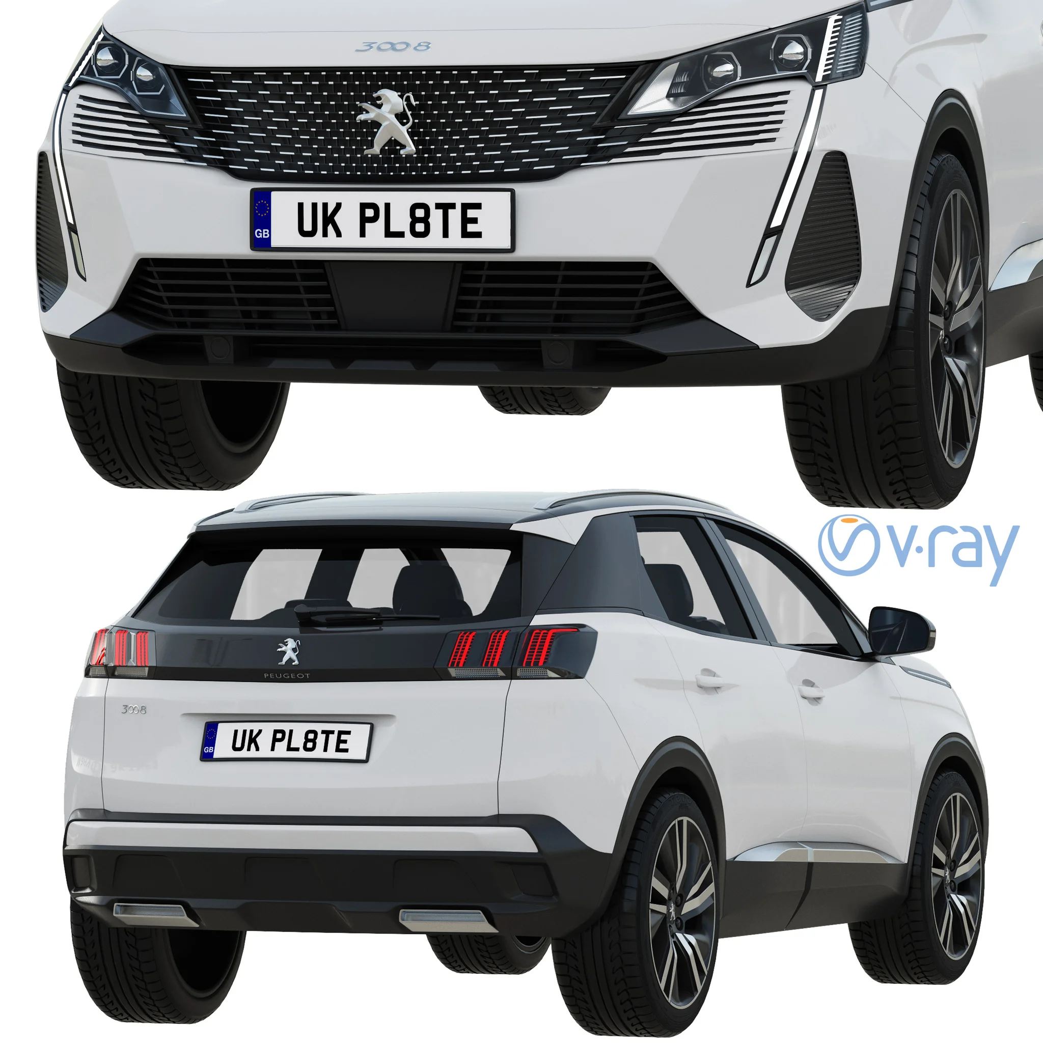 Peugeot 3008, 3D model preview 5