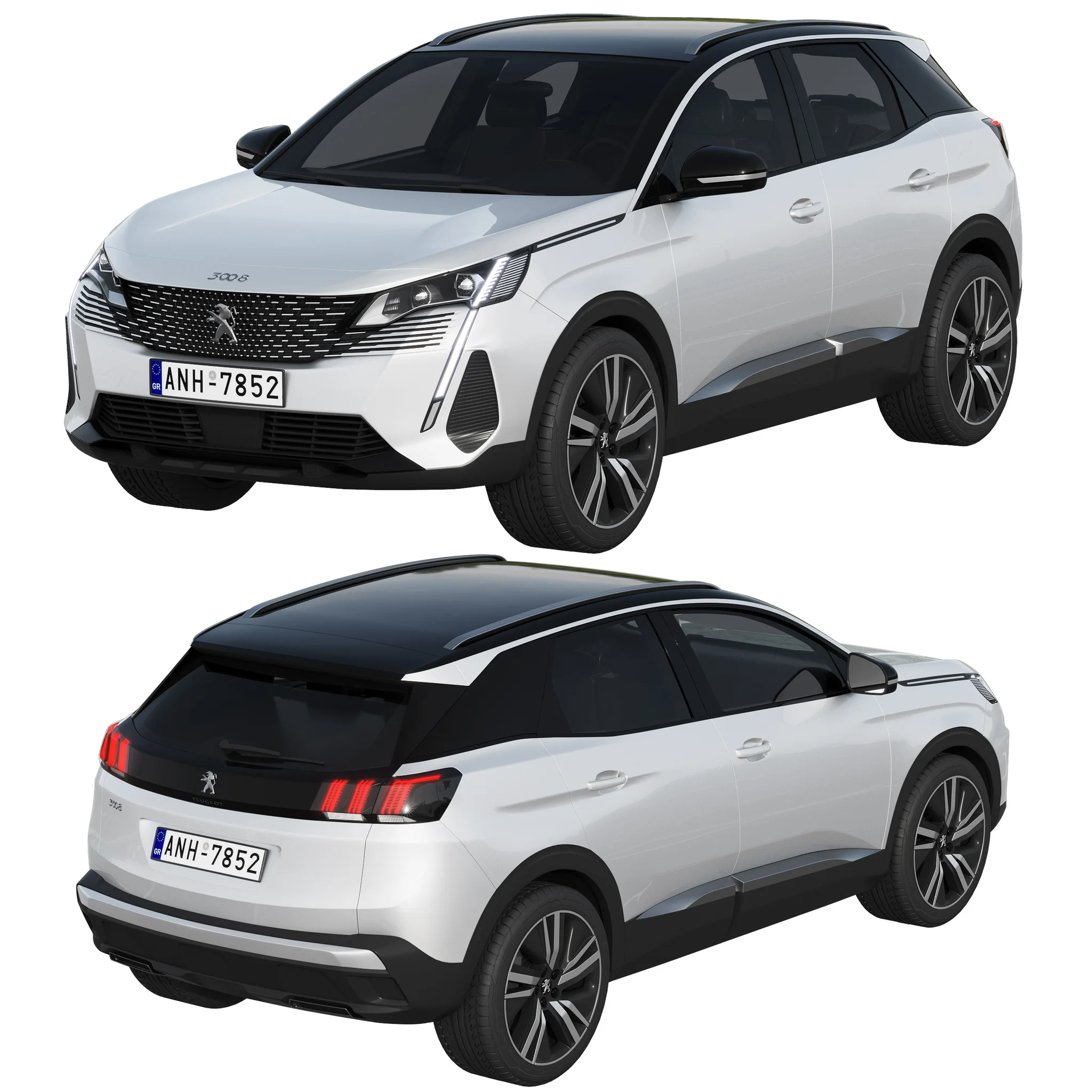 Peugeot 3008, 3D model preview 7