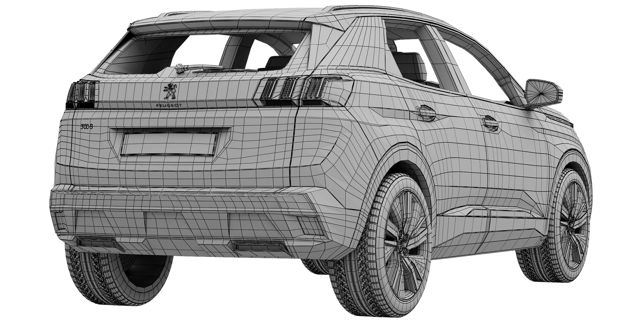 Peugeot 3008, 3D model preview 8