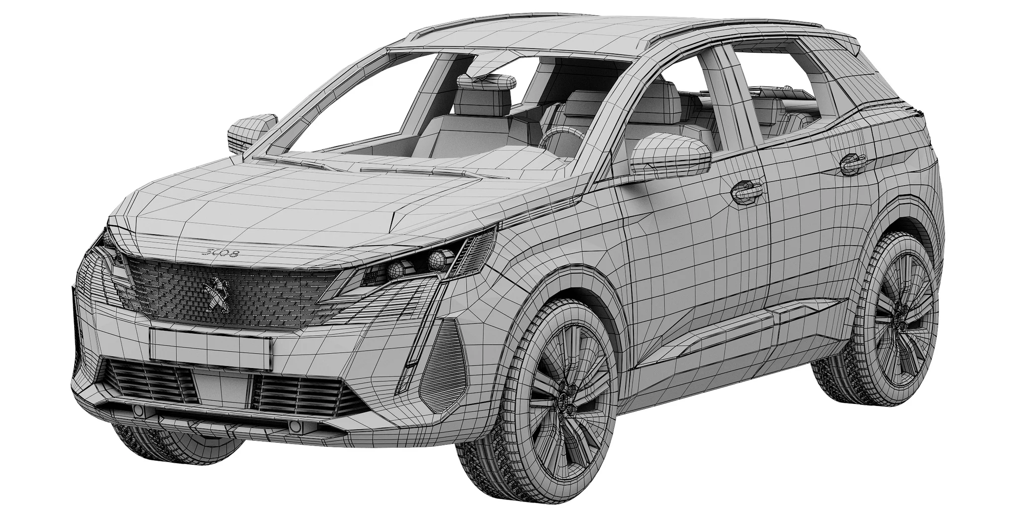 Peugeot 3008, 3D model preview 12