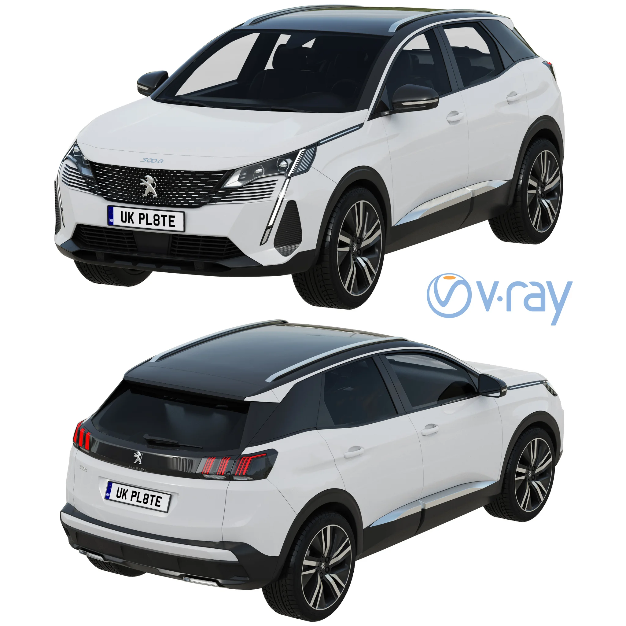 Peugeot 3008, 3D model preview 14