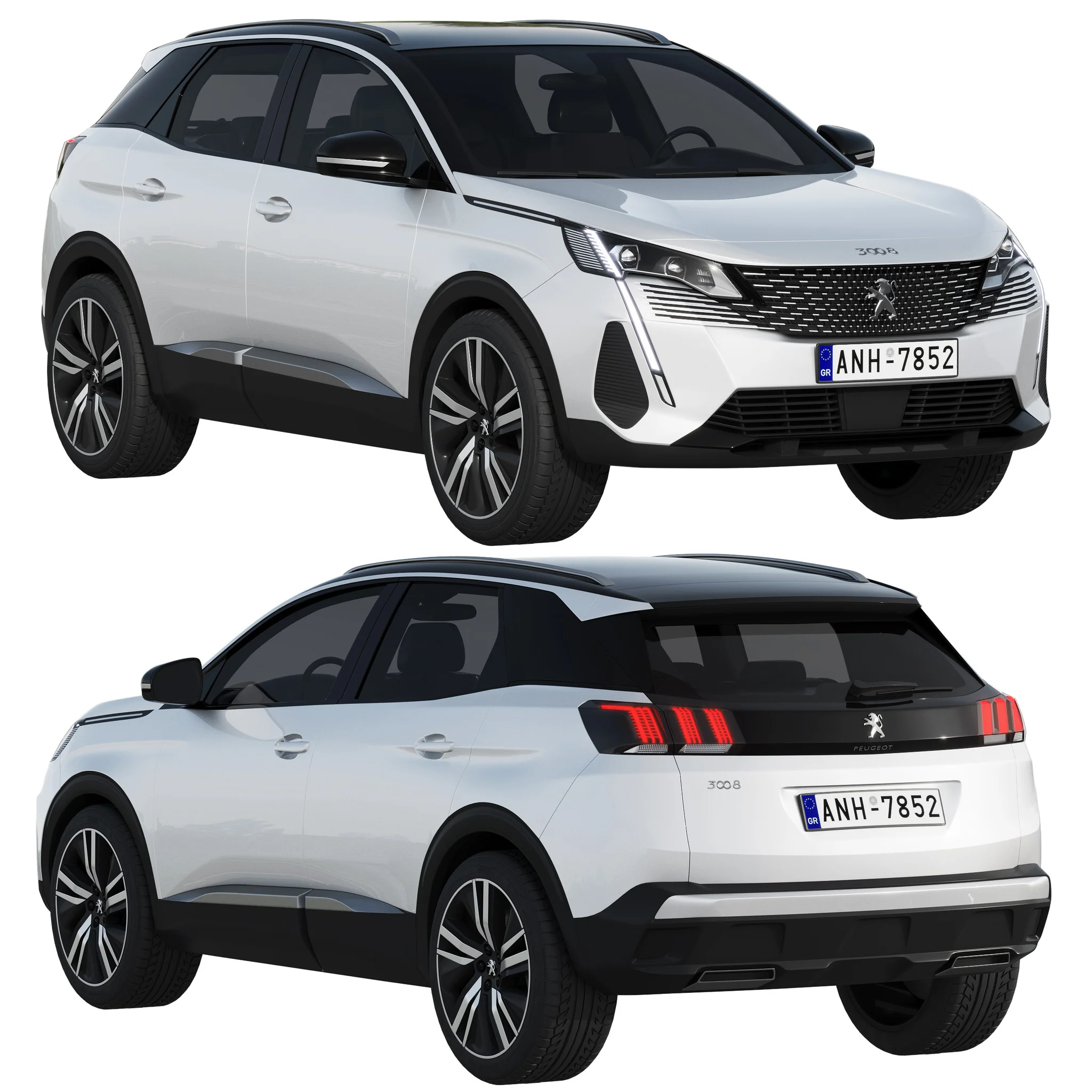 Peugeot 3008, 3D model preview 16
