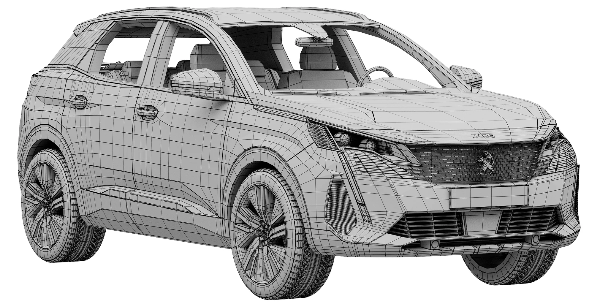 Peugeot 3008, 3D model preview 17