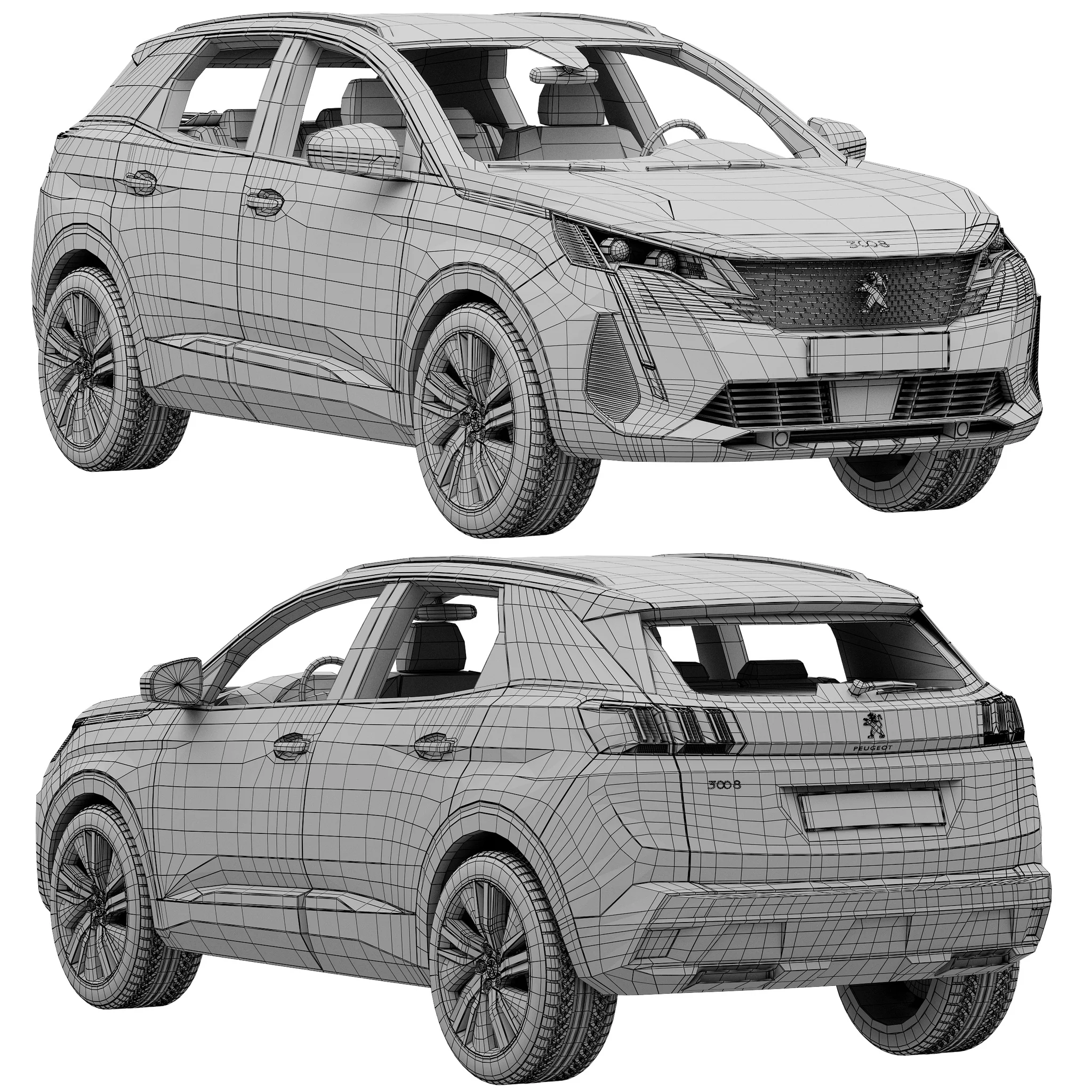 Peugeot 3008, 3D model preview 18