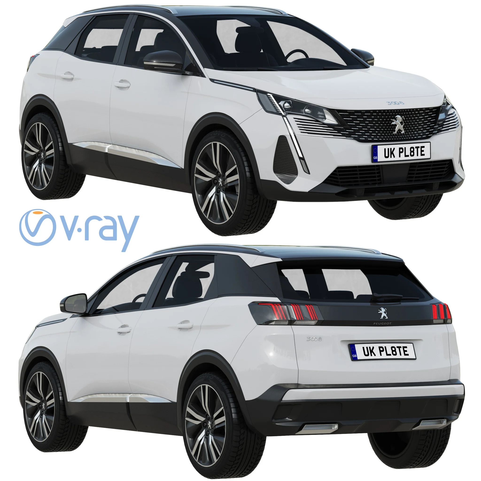 Peugeot 3008, 3D model preview 20