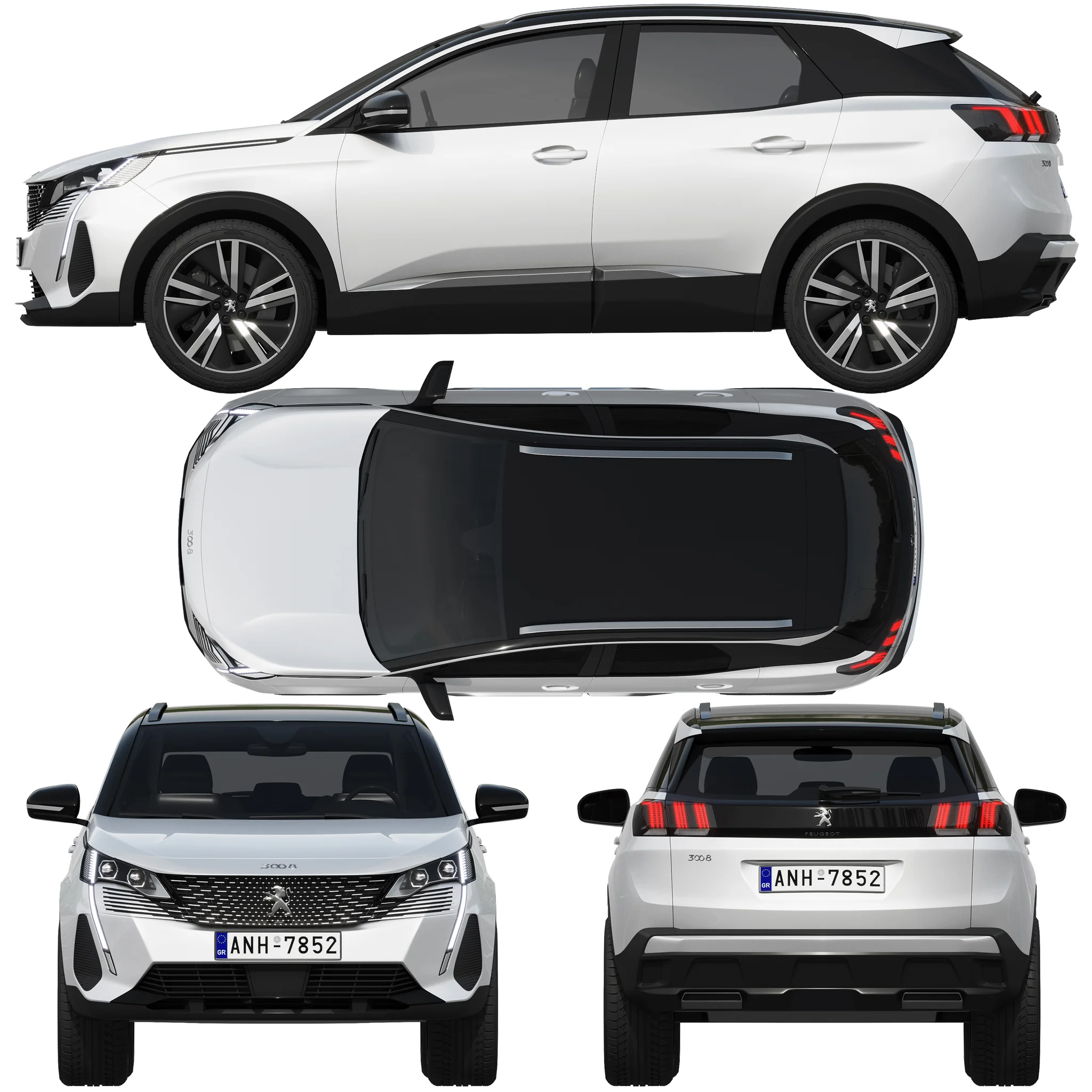 Peugeot 3008, 3D model preview 28