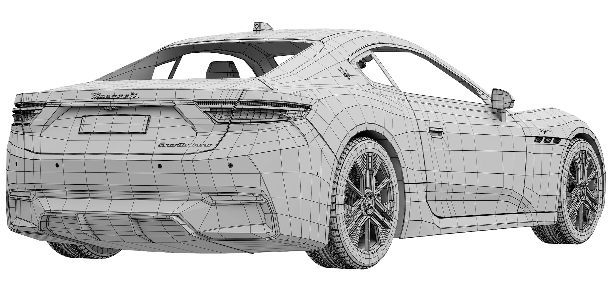Maserati GranTurismo Folgore, 3D model preview 9