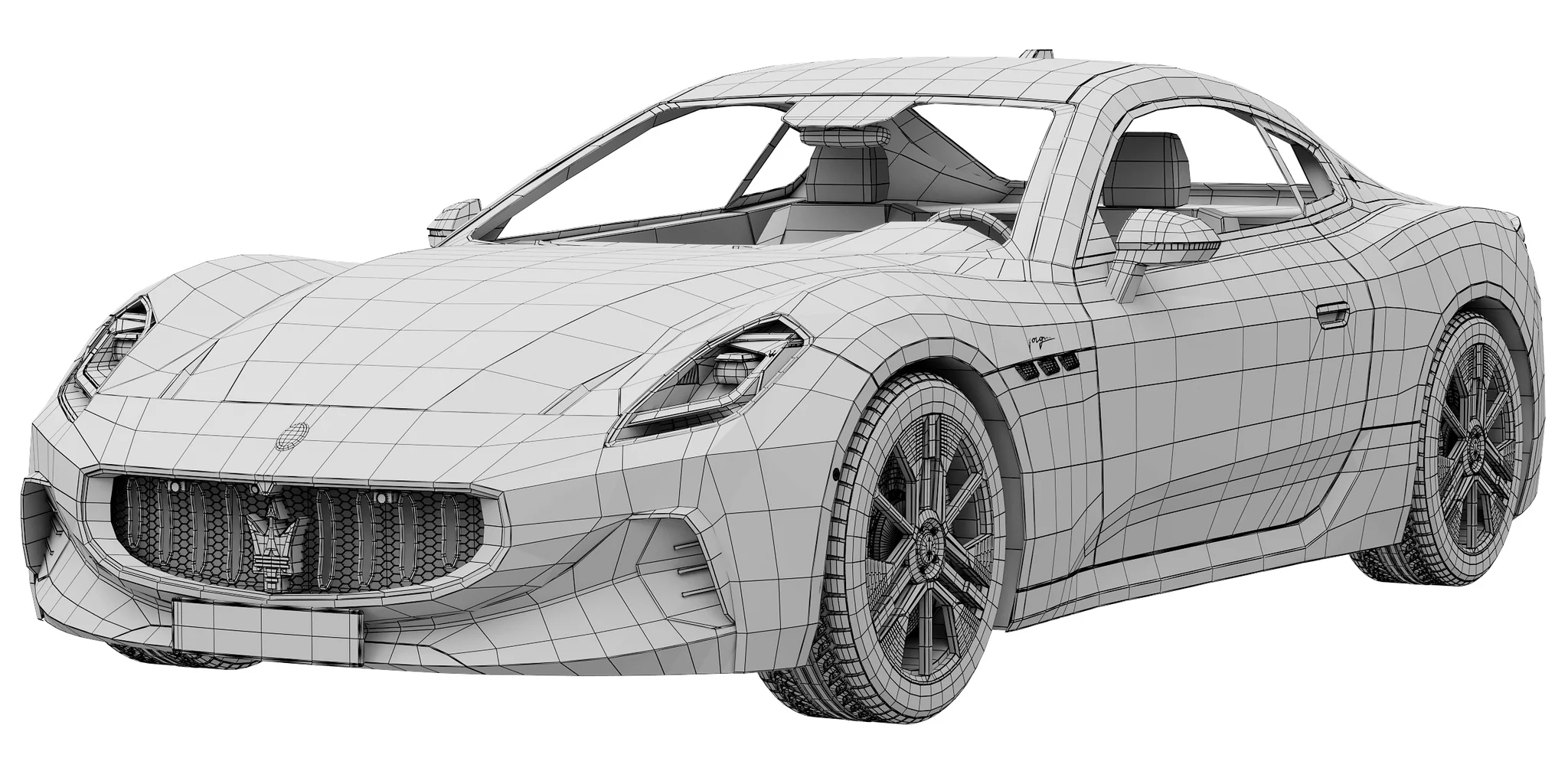 Maserati GranTurismo Folgore, 3D model preview 13