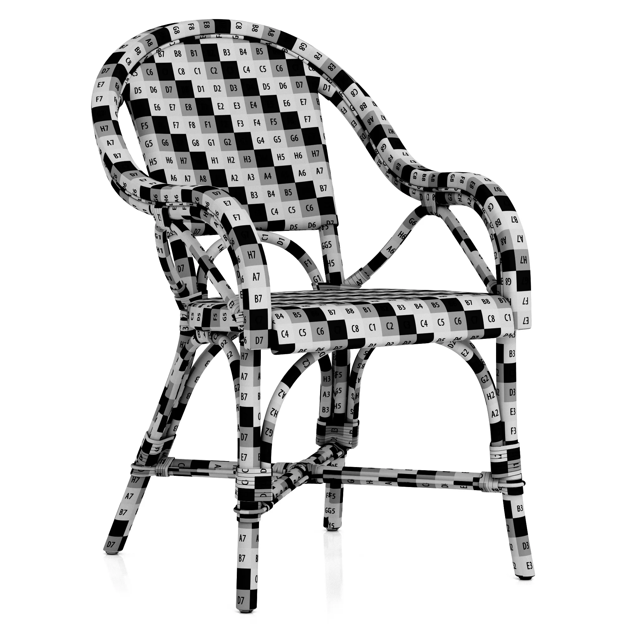 Restoration Hardware St Germain Resin Armchair — 3D model preview 9