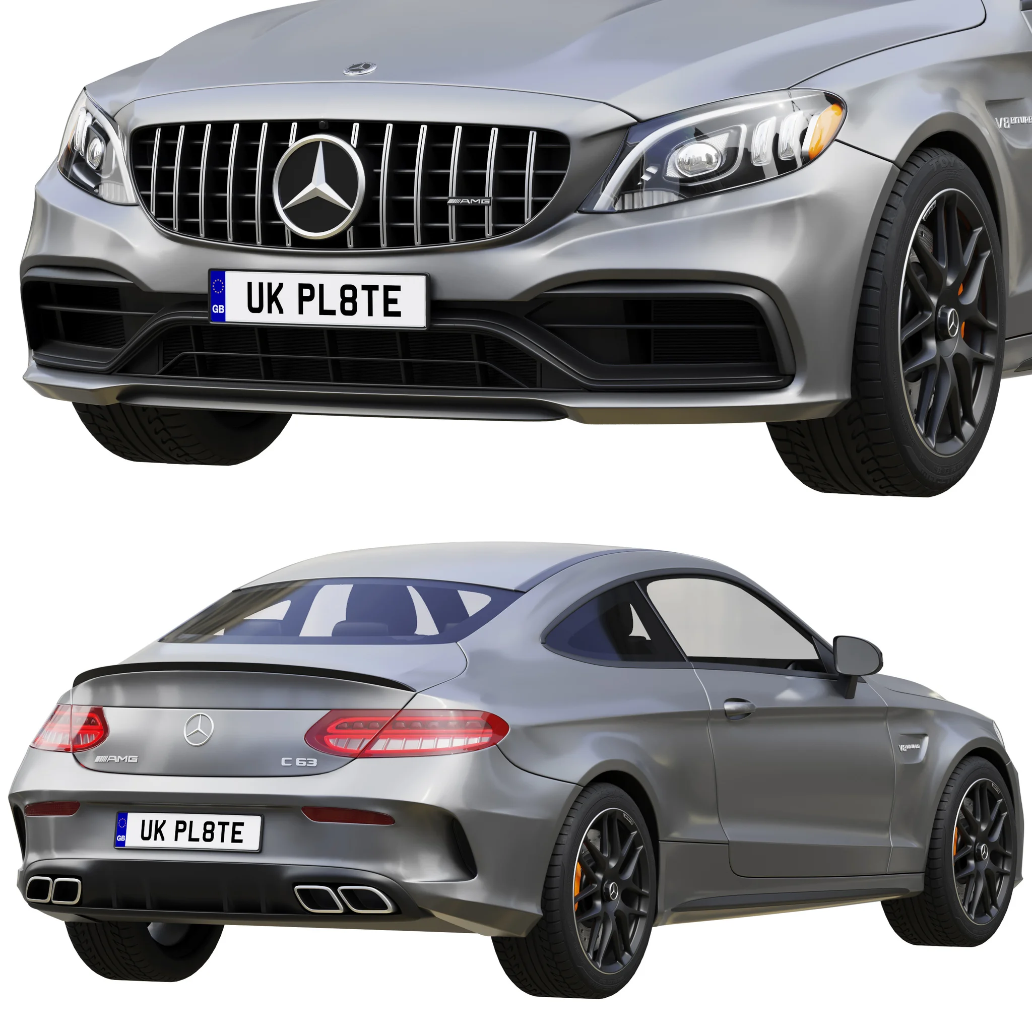 Mercedes Benz C63 Coupe, 3D model preview 4