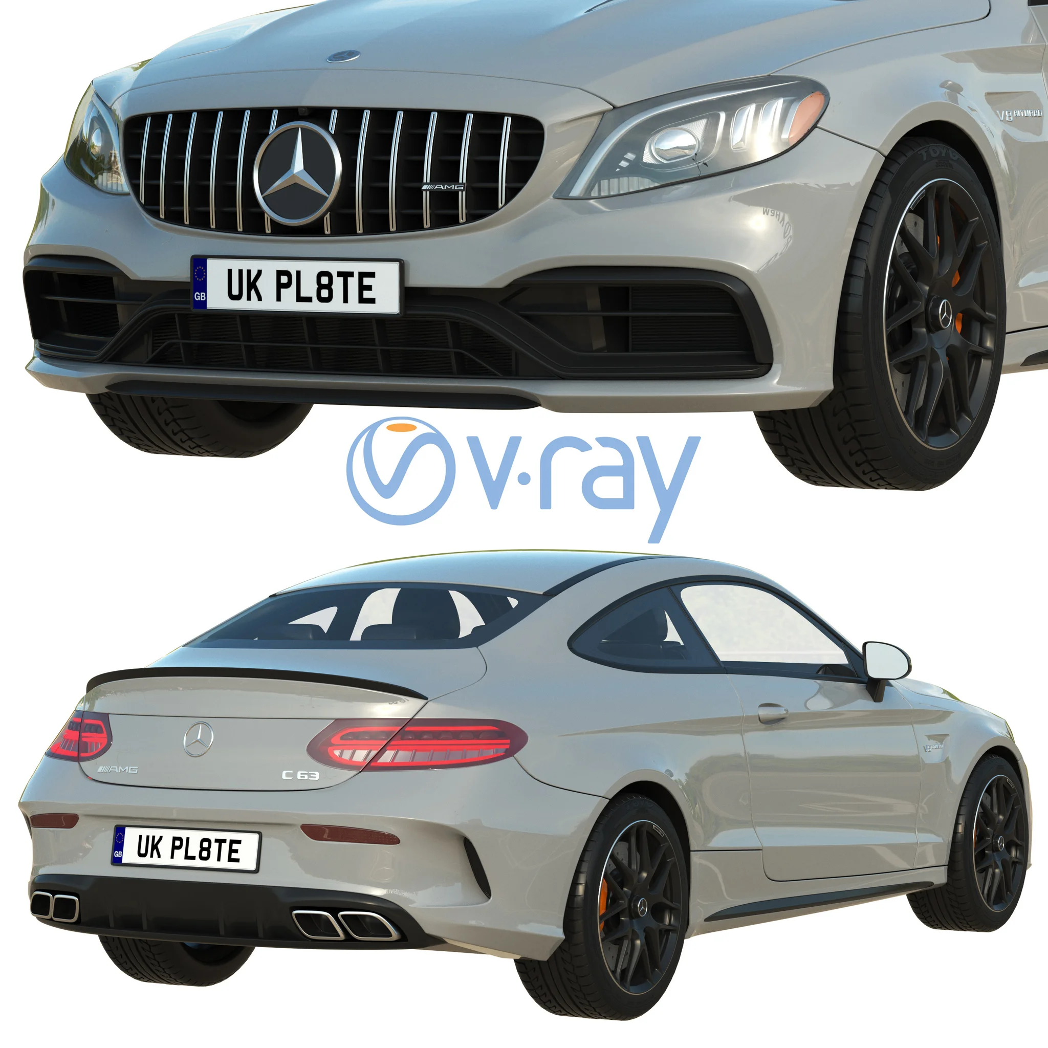 Mercedes Benz C63 Coupe, 3D model preview 6