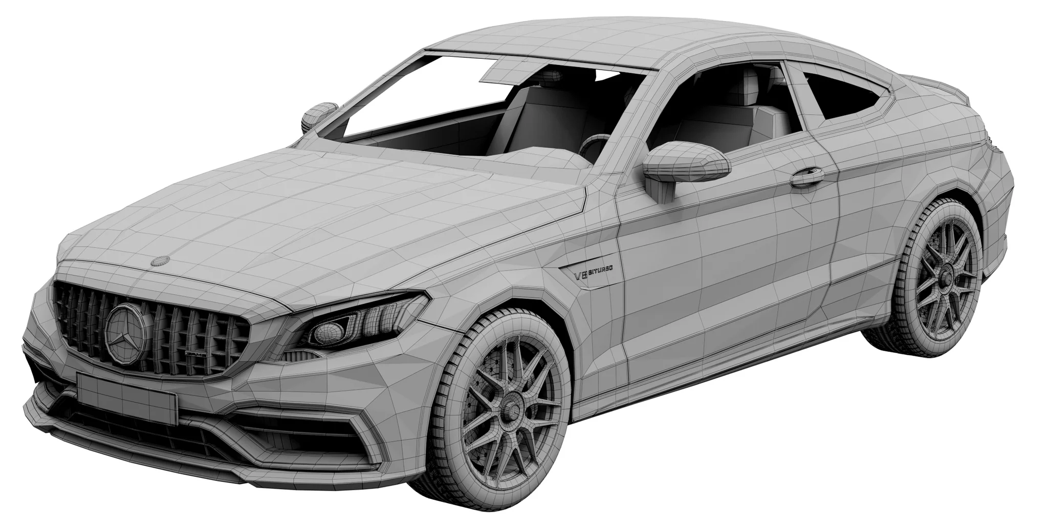 Mercedes Benz C63 Coupe, 3D model preview 13
