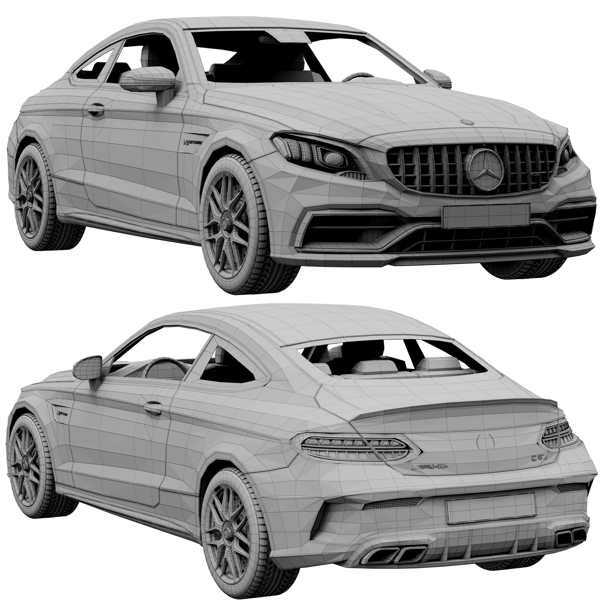 Mercedes Benz C63 Coupe, 3D model preview 19