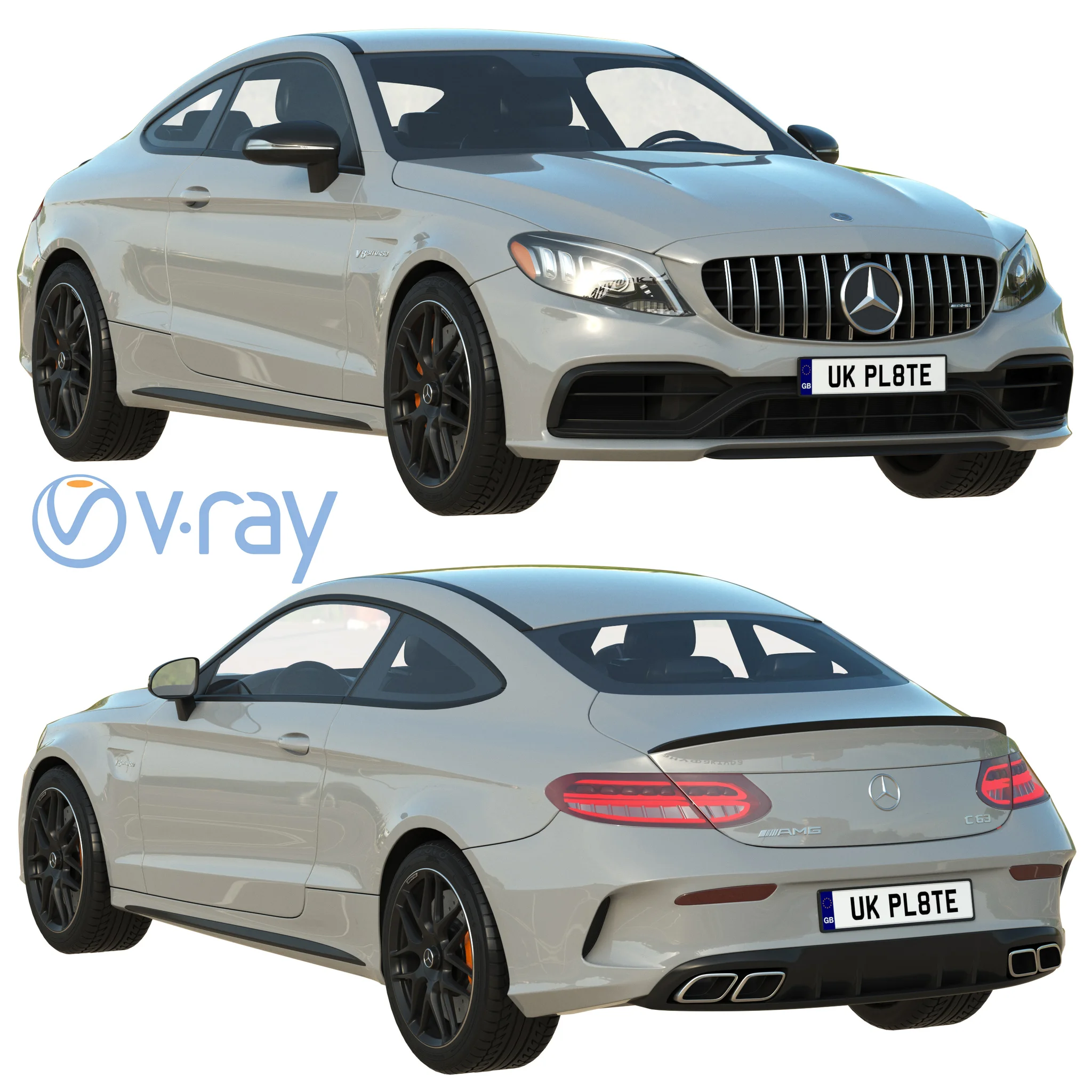 Mercedes Benz C63 Coupe, 3D model preview 22