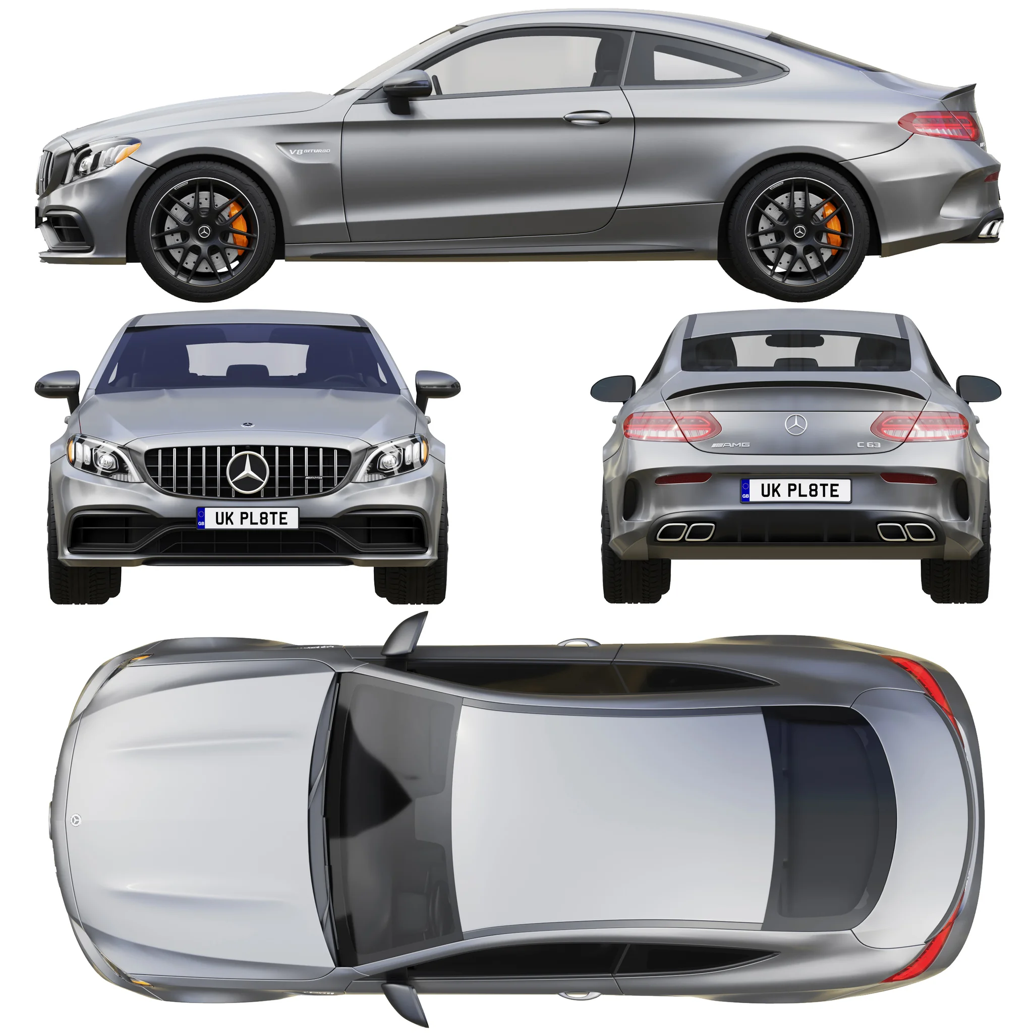 Mercedes Benz C63 Coupe, 3D model preview 33