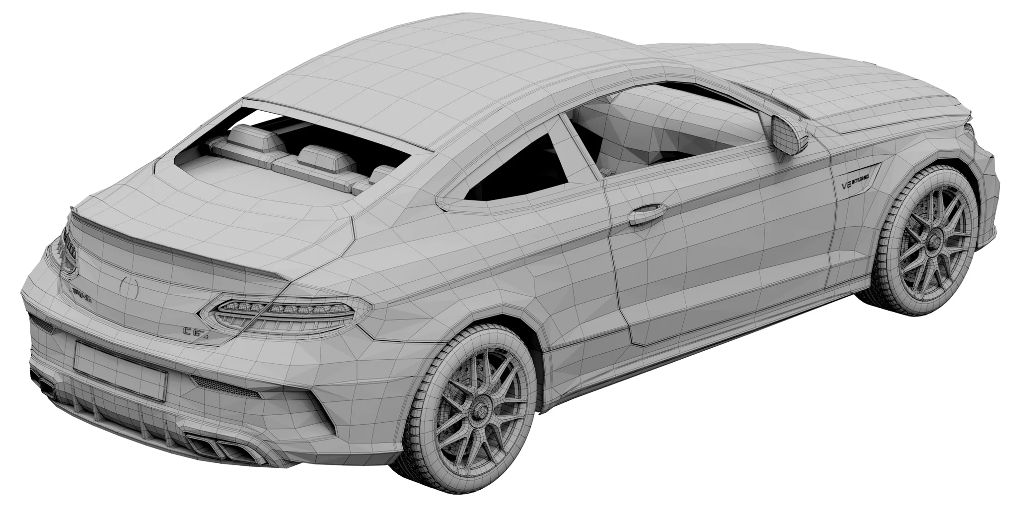 Mercedes Benz C63 Coupe, 3D model preview 38