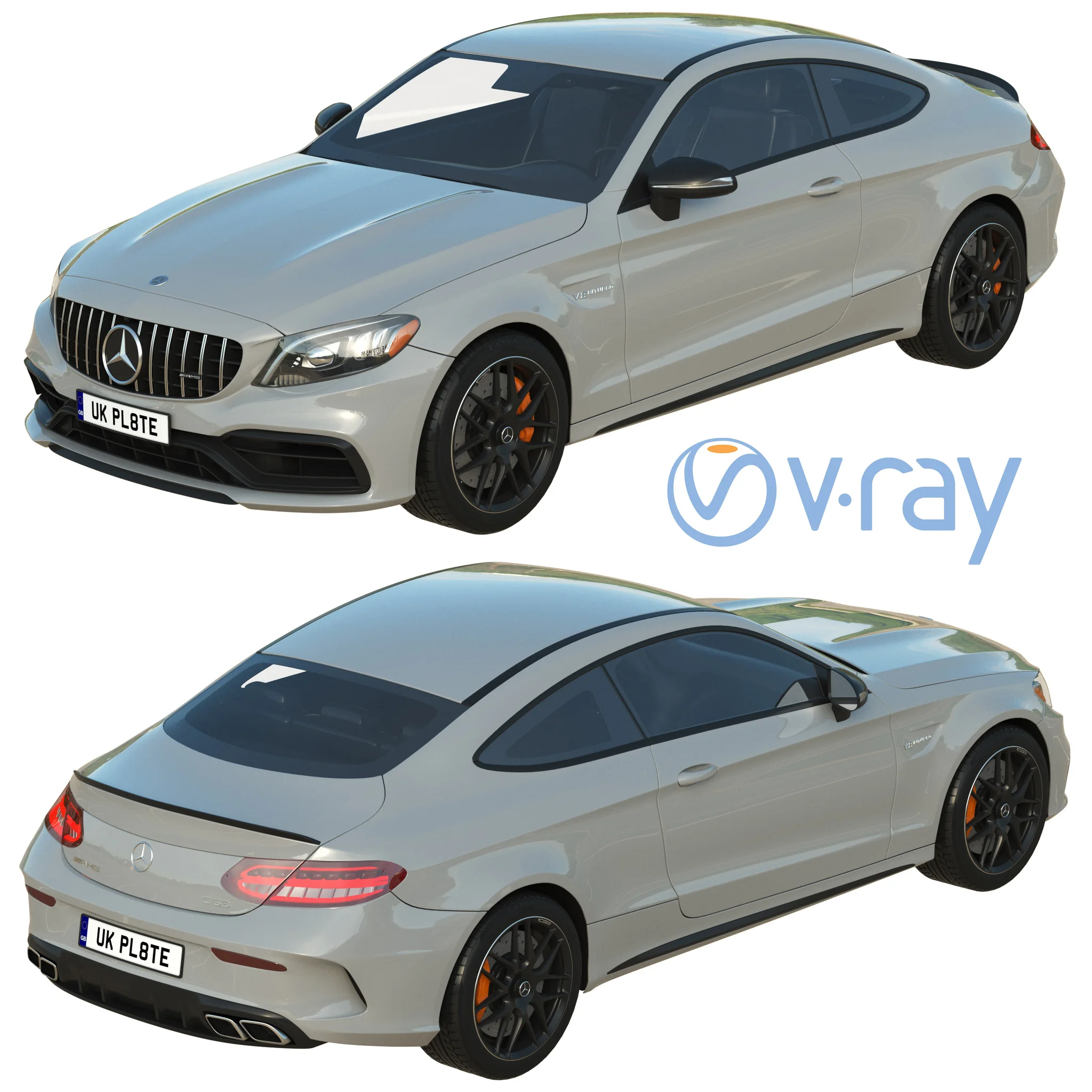 Mercedes Benz C63 Coupe, 3D model preview 40