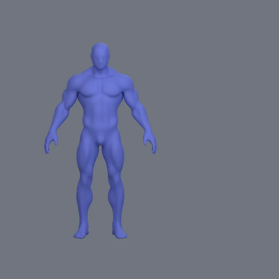Basemesh Stylized Boy 01, 3D model preview 1