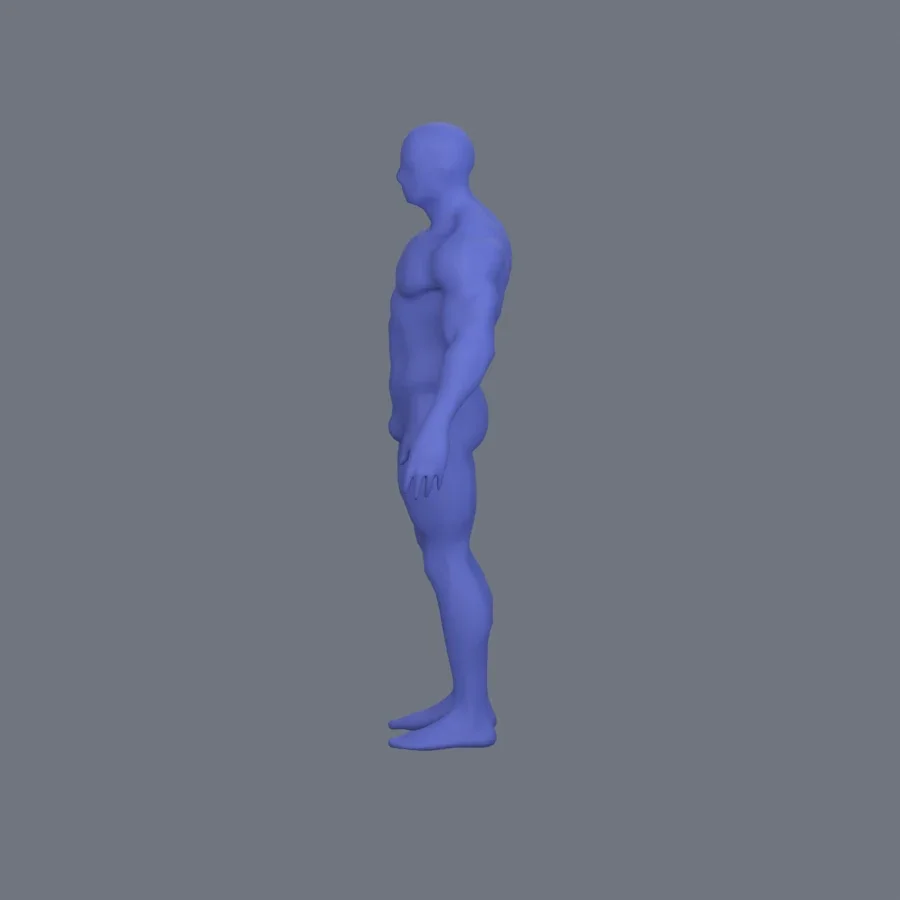Basemesh Stylized Boy 01, 3D model preview 3
