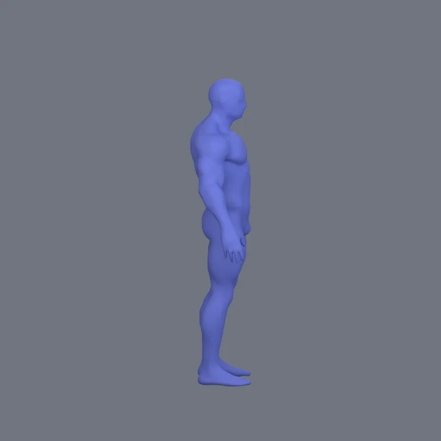 Basemesh Stylized Boy 01, 3D model preview 5