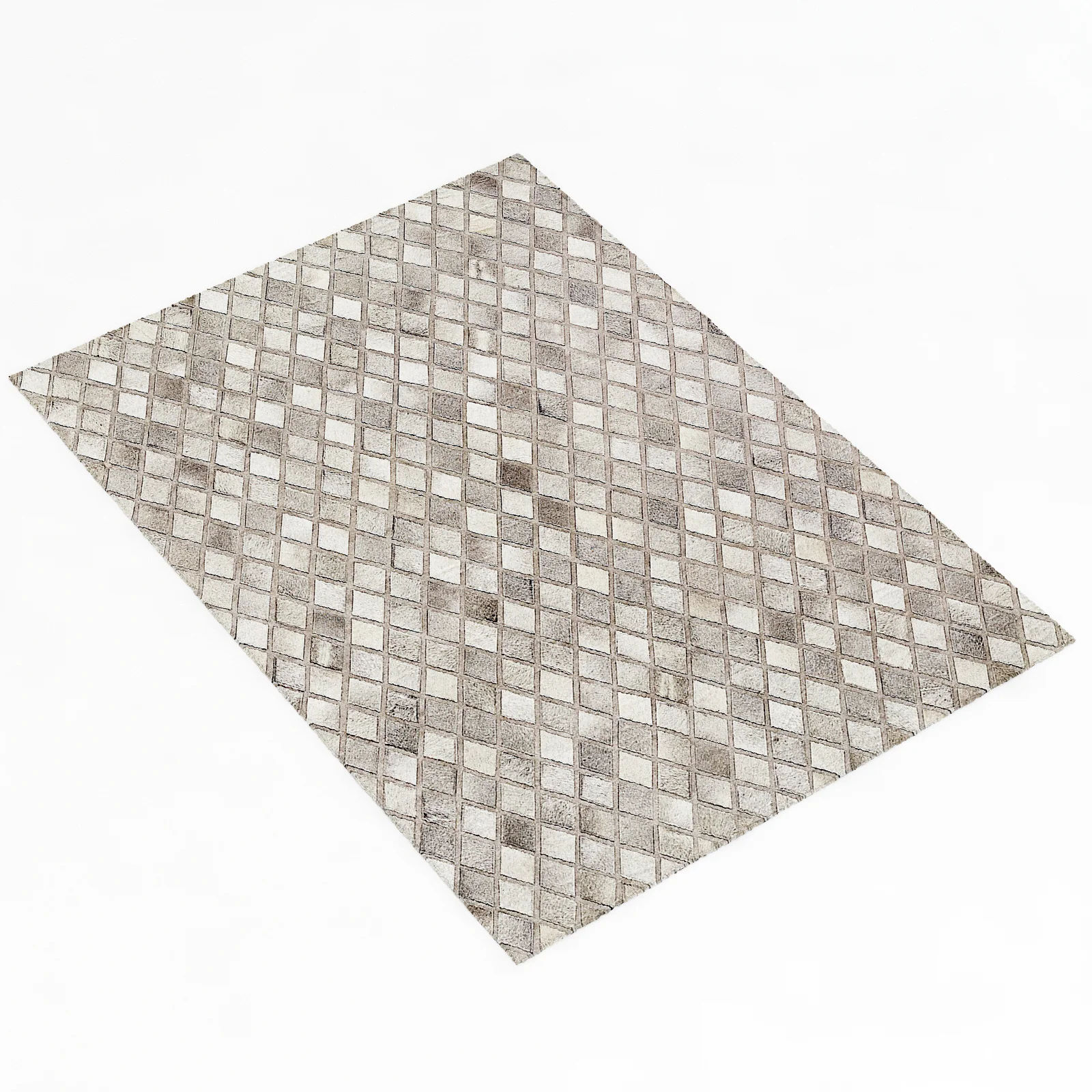 Restoration Hardware Paragon Hide Rug Grey — 3D model preview 6