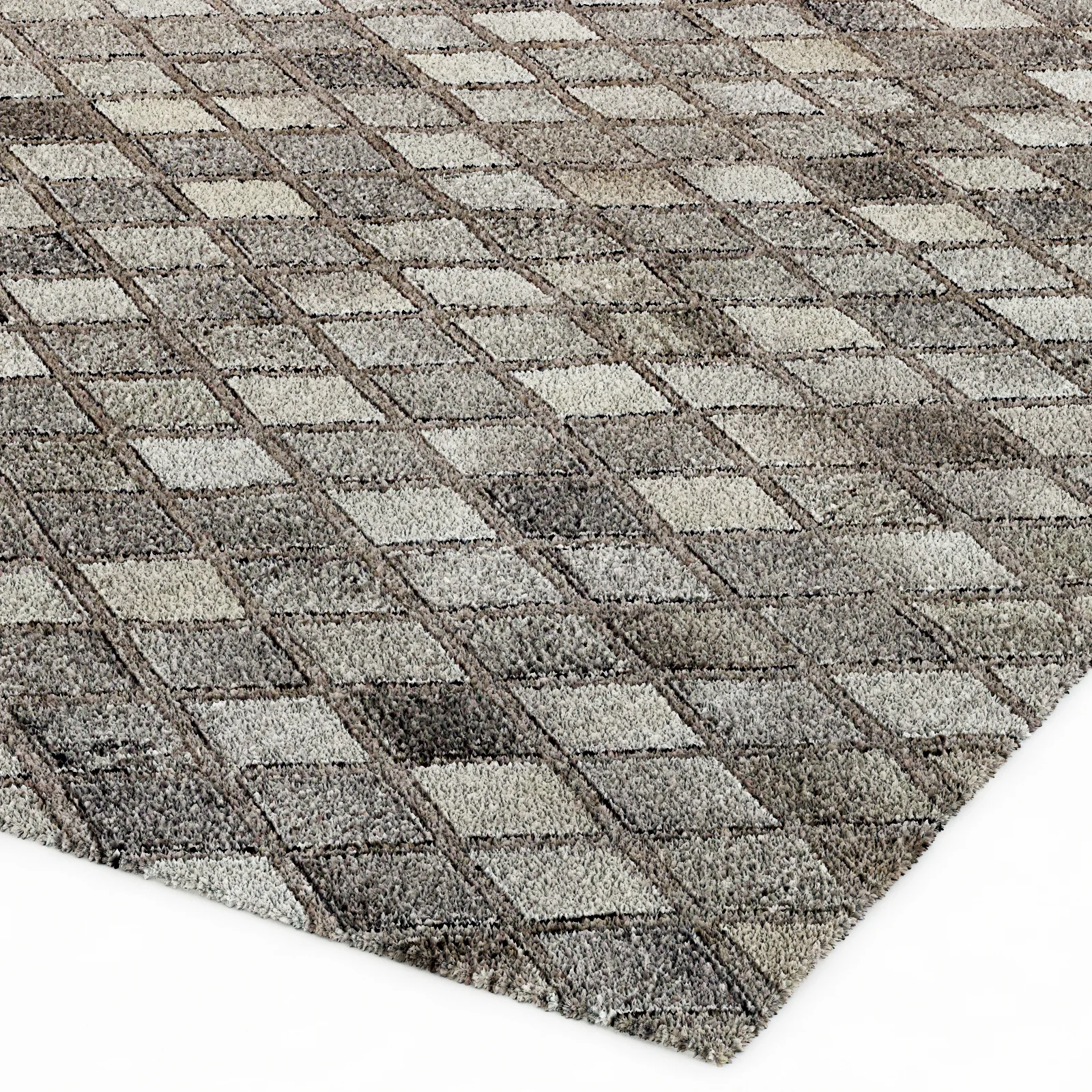Restoration Hardware Paragon Hide Rug Grey — 3D model preview 7