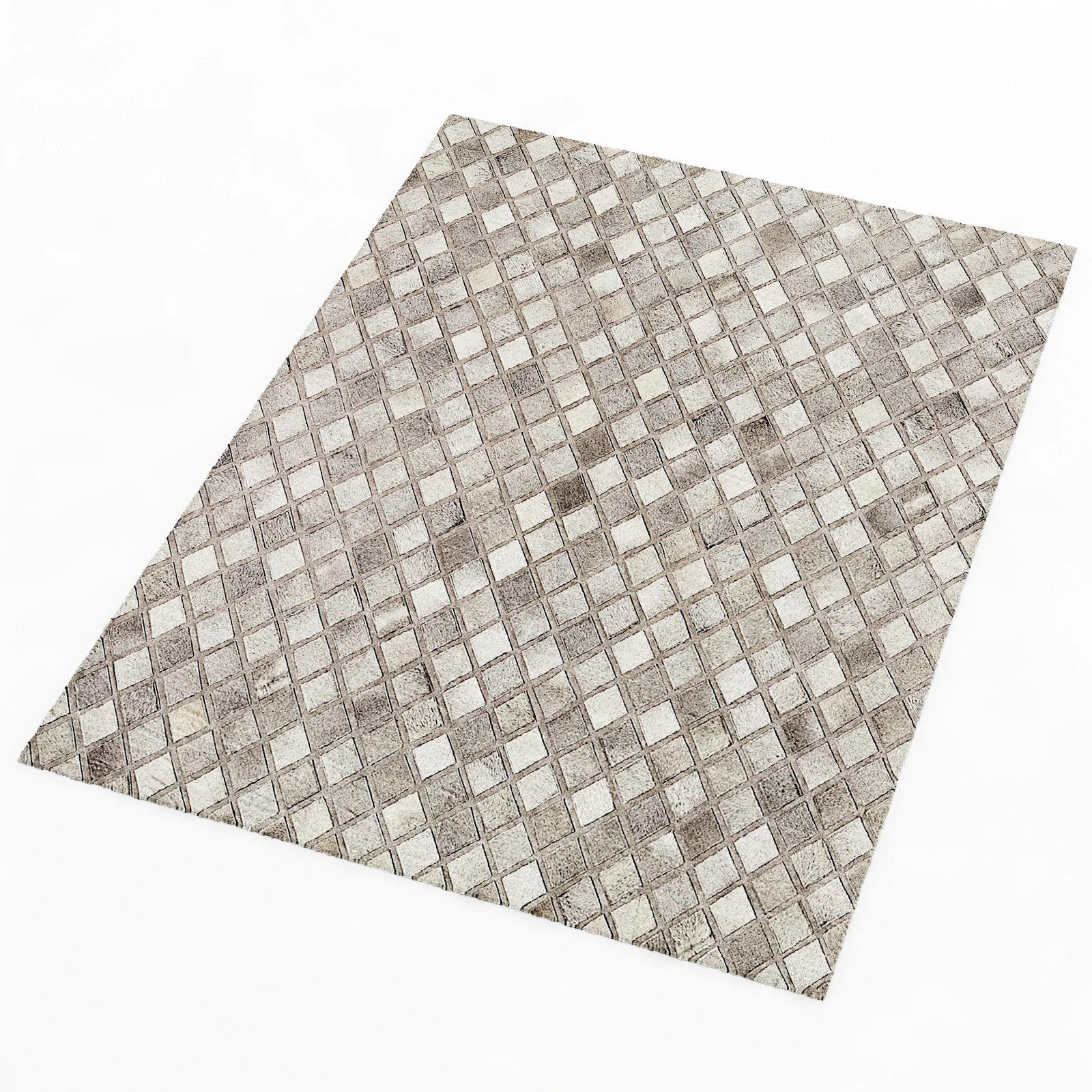 Restoration Hardware Paragon Hide Rug Grey — 3D model preview 8