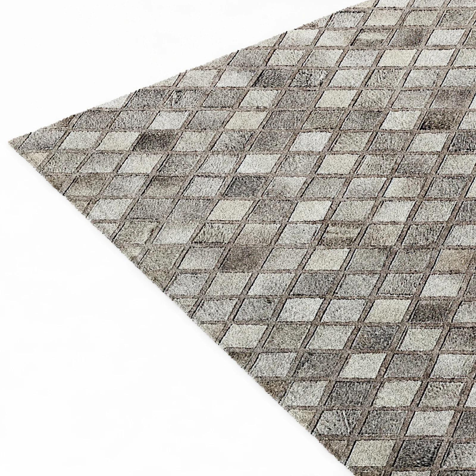 Restoration Hardware Paragon Hide Rug Grey — 3D model preview 9