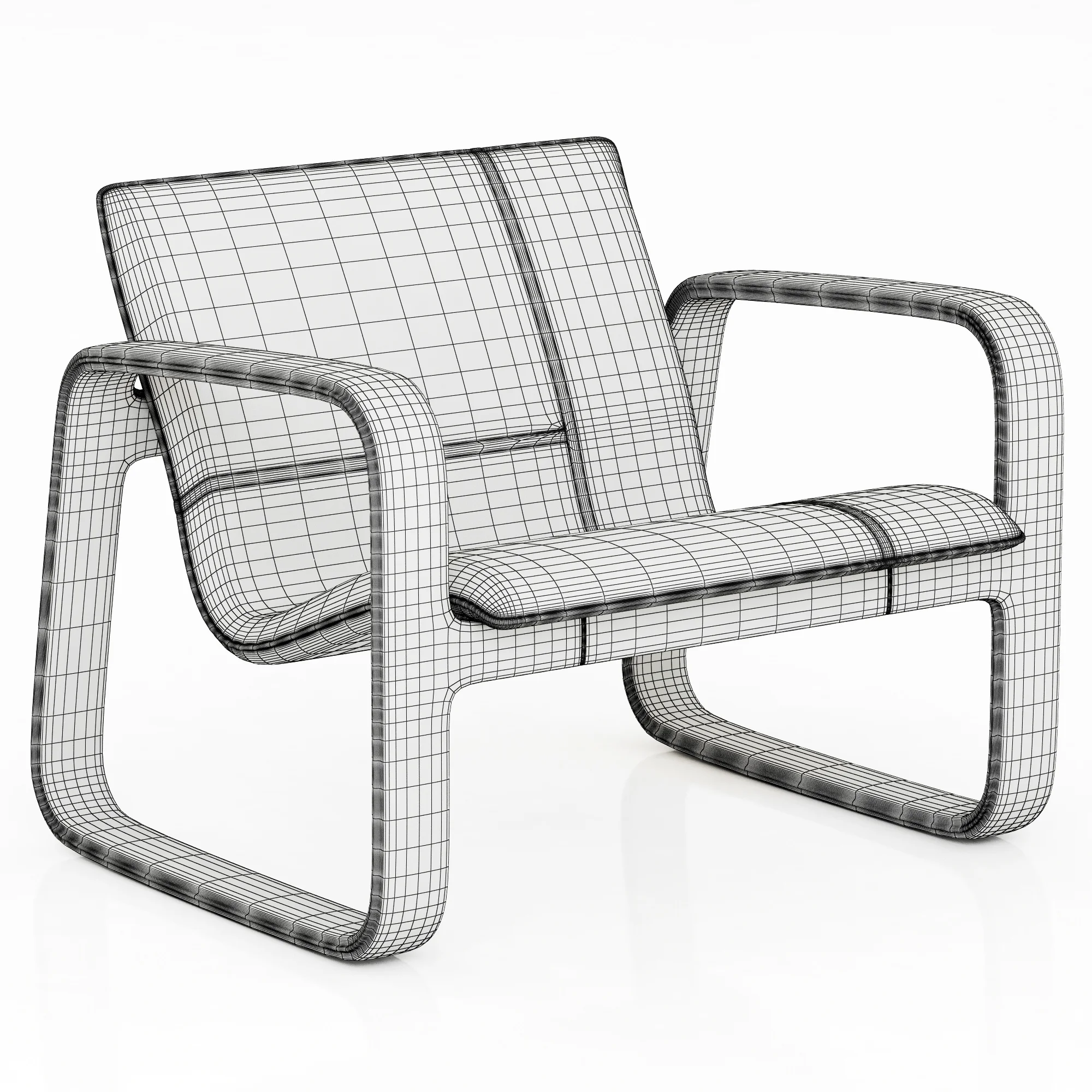 Baxter Nubi Armchair — 3D model preview 6