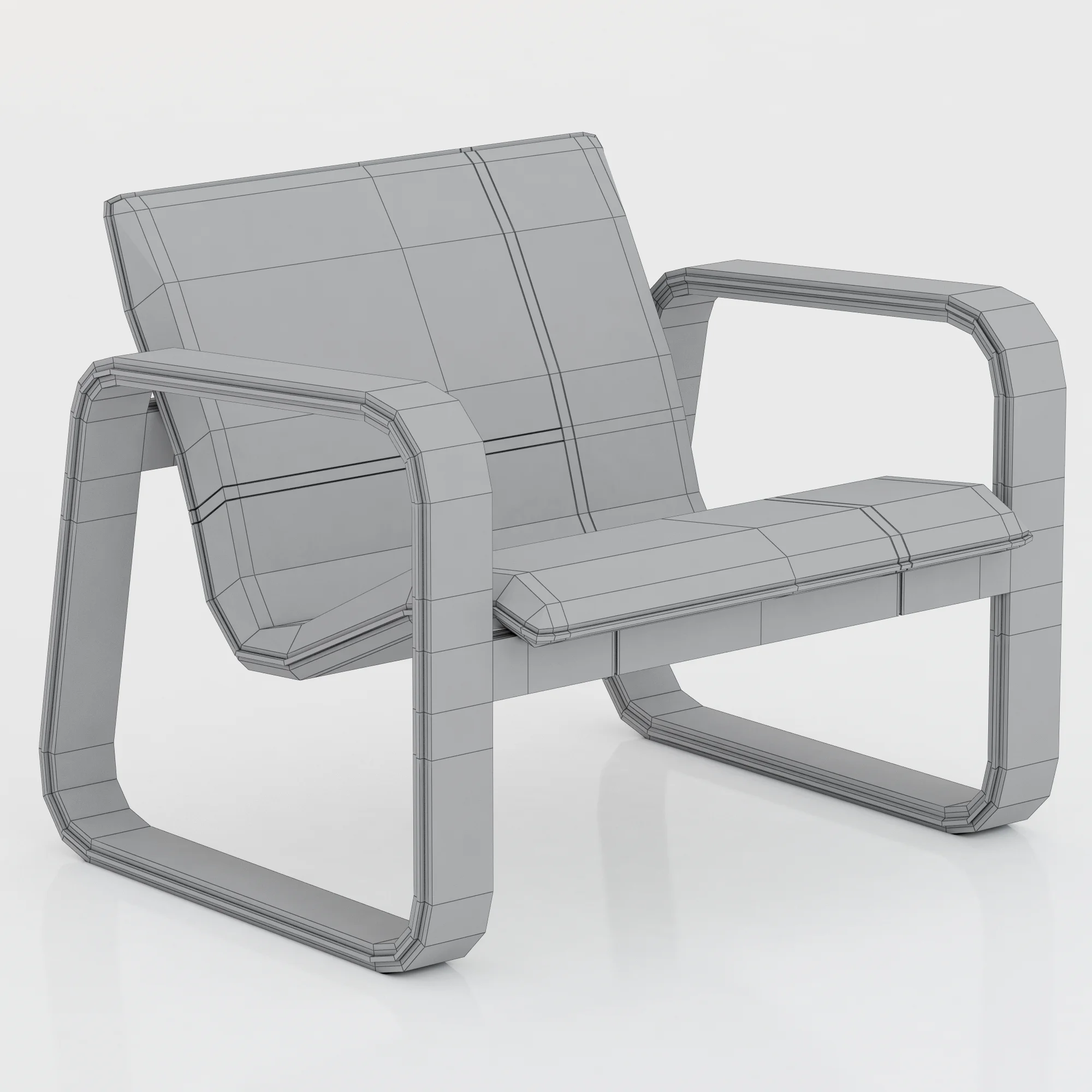 Baxter Nubi Armchair — 3D model preview 8