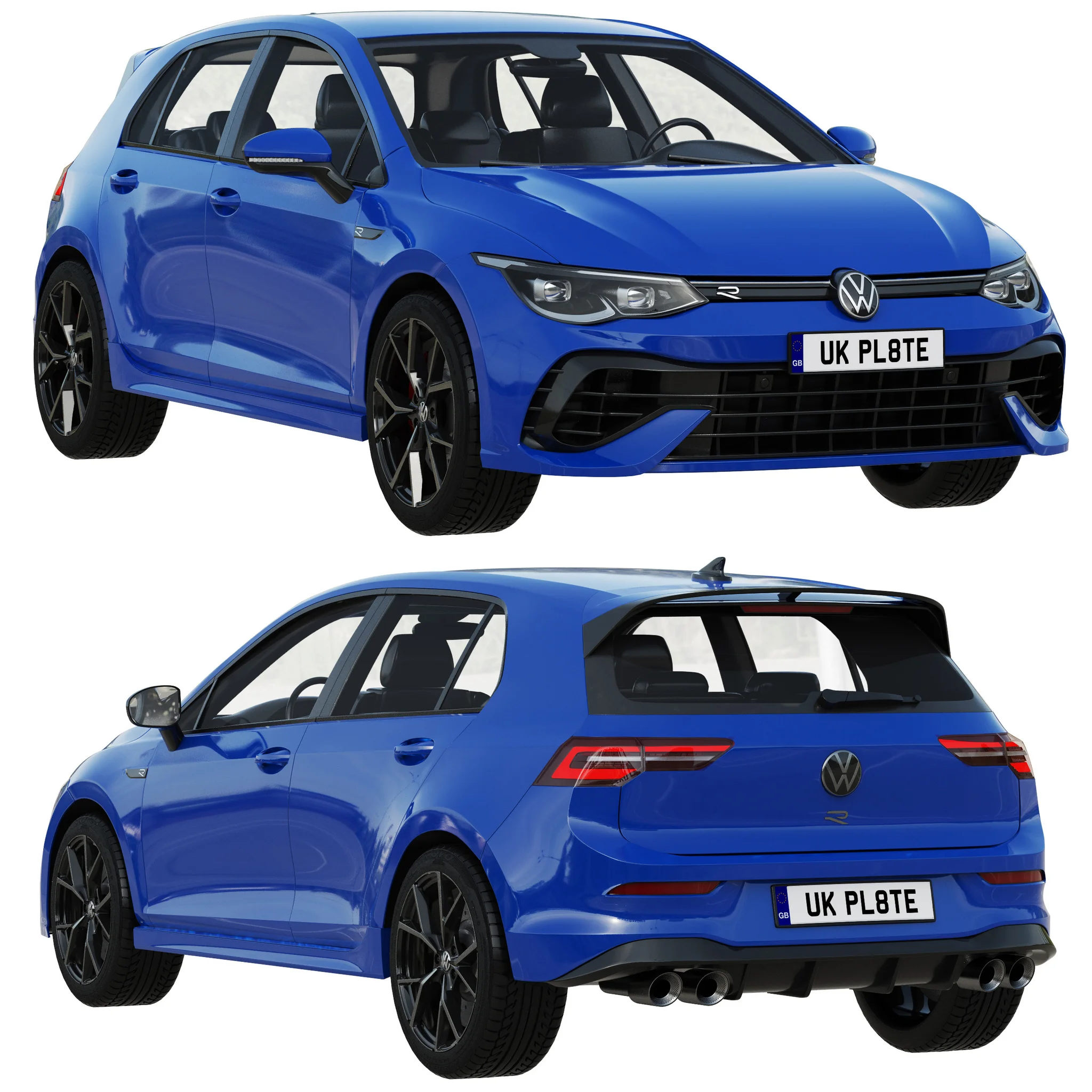Volkswagen Golf 8 R, 3D model preview 20