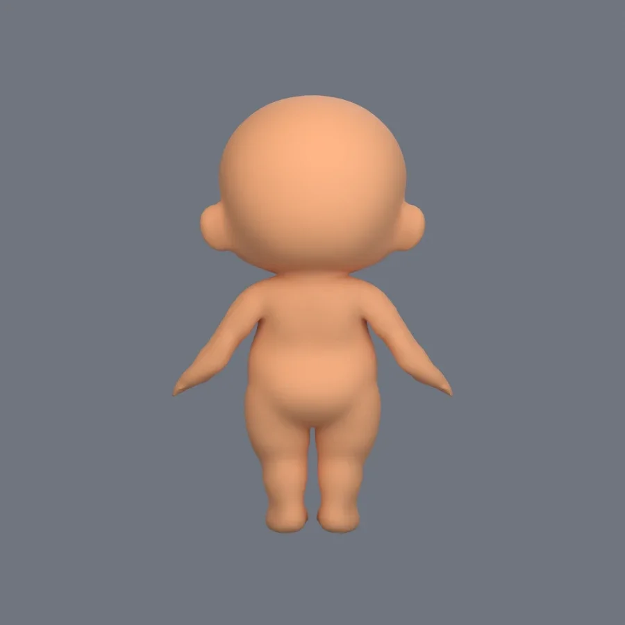 Basemesh Child 1, 3D model preview 4