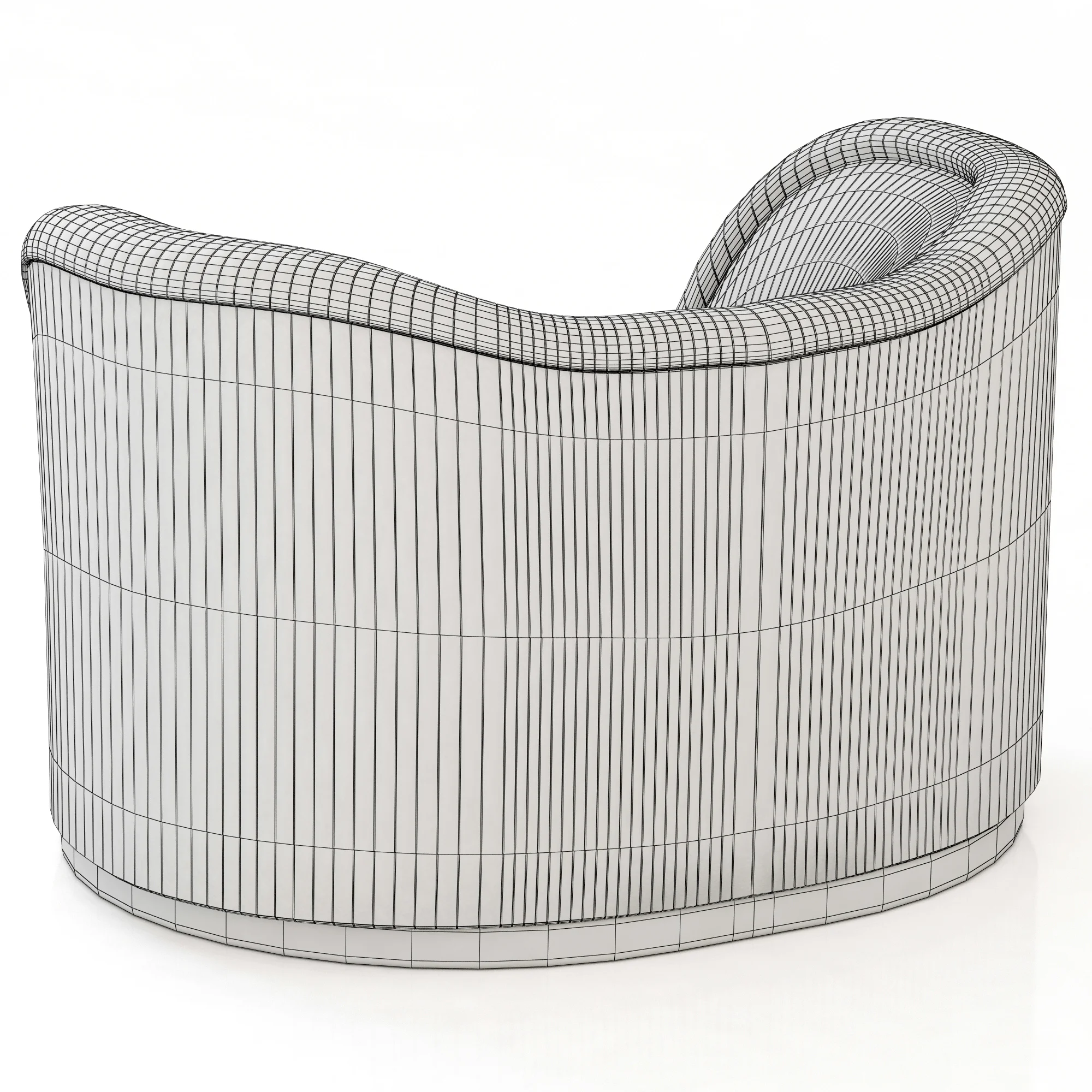 Brabbu Dakota Single Sofa — 3D model preview 7