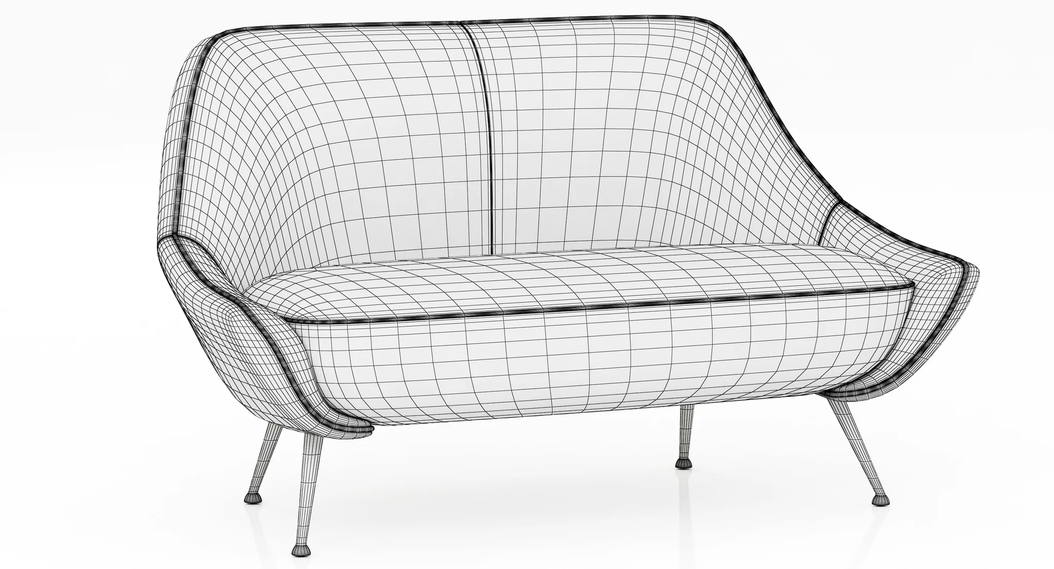 Baxter Mio Sofa2 — 3D model preview 7