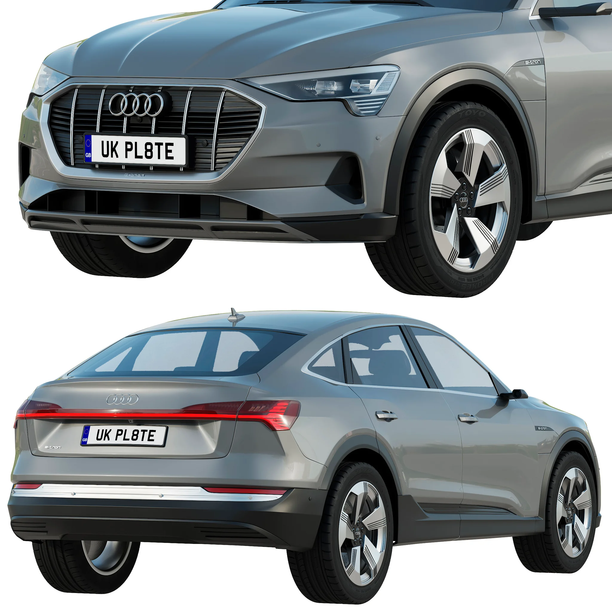 Audi E‑Tron Sportback, 3D model preview 3